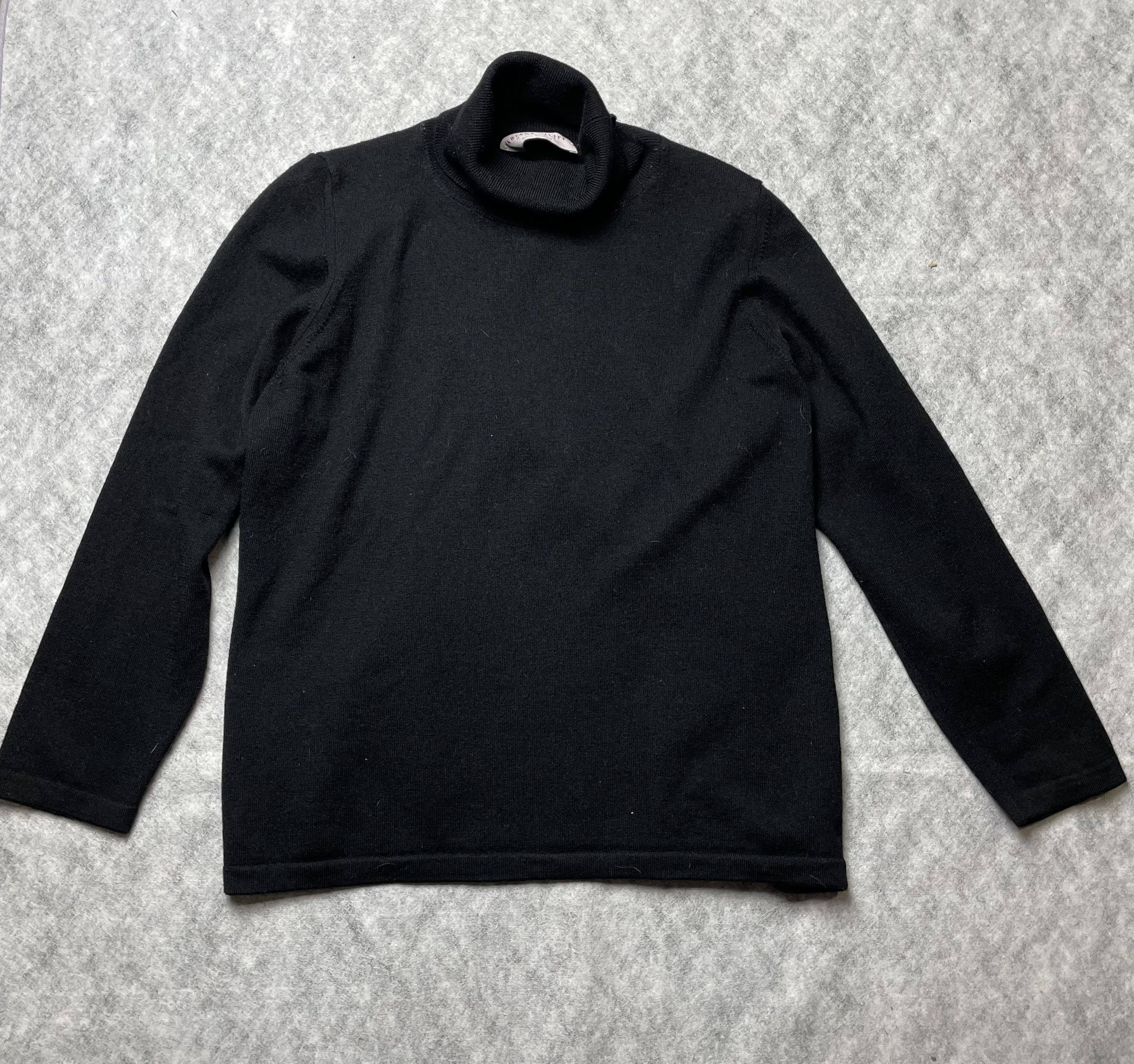 Fabiana Filippi Fabiana Filippi Merino Wool Black High neck Sweater Size XL / US 12-14 / IT 48-50 - 5 Thumbnail