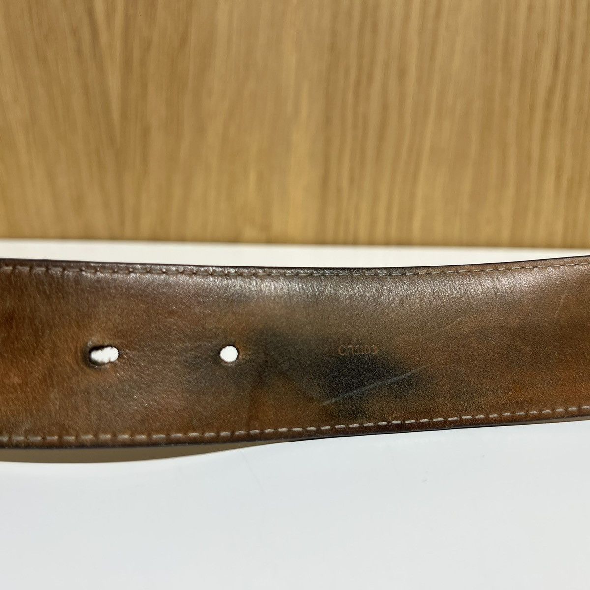 Louis Vuitton 🔹Louis Vuitton Logo Buckle Leather Belt Size 36 - 4 Thumbnail