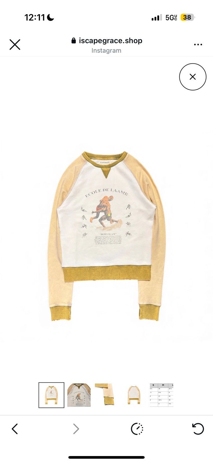 Other Laamb' Crewneck - Sand Yellow Size US XL / EU 56 / 4 - 2 Thumbnail