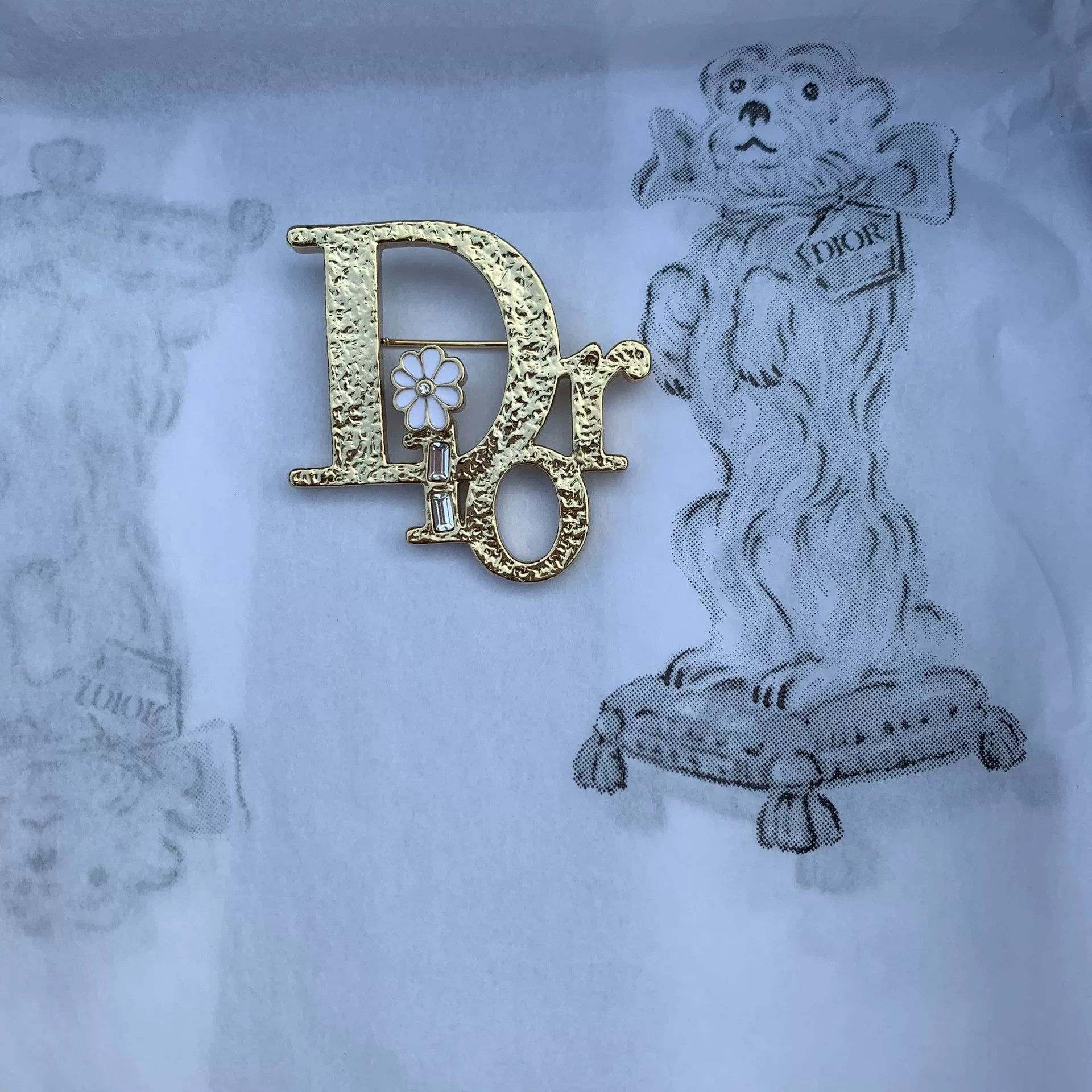 Dior Dior Letter Flower Brooch Size ONE SIZE - 1 Thumbnail