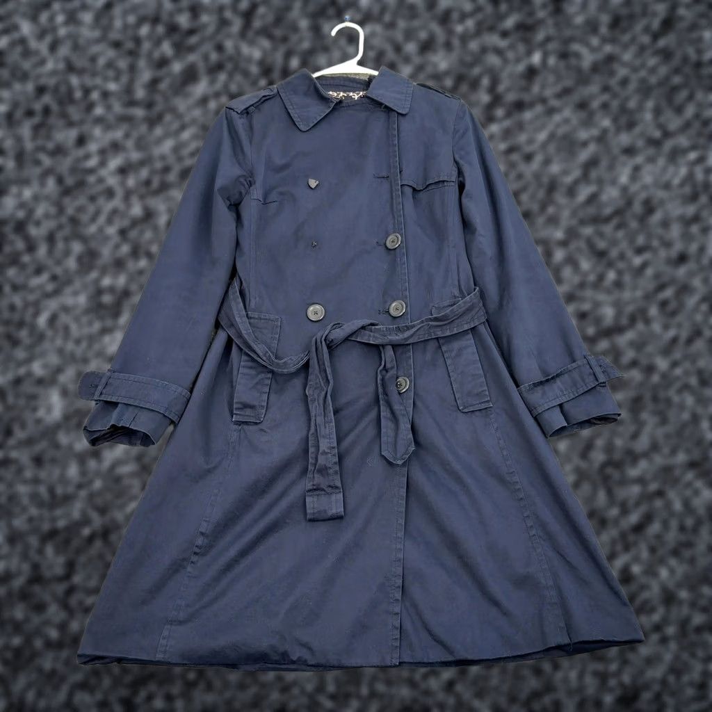 Banana Republic Banana Republic Trench Coat Womens S Navy Blue Double Breasted Belted Classic Size S / US 4 / IT 40 - 1 Thumbnail