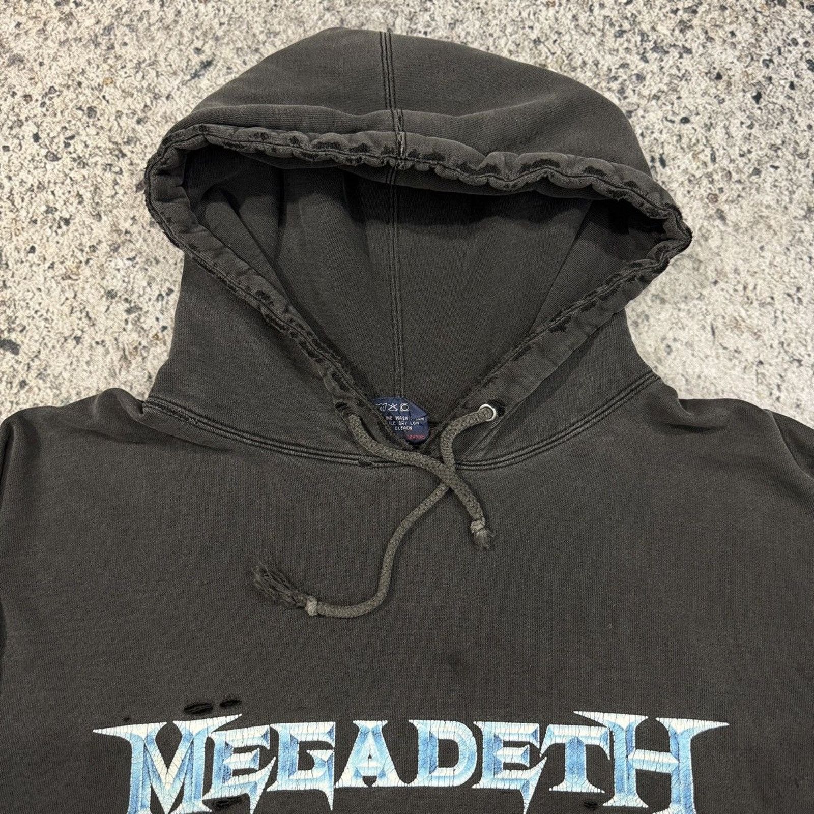 Vintage Megadeth Faded Thrashed Distressed Metal Hoodie ERD Grunge Size US L / EU 52-54 / 3 - 13 Thumbnail