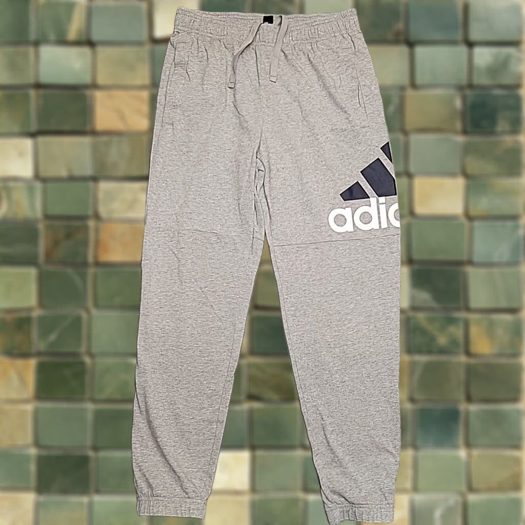 Adidas Adidas Pants Mens M Gray Essentials Performance Logo Jogger Jersey Athletic Size US M / EU 48-50 / 2 - 1 Thumbnail