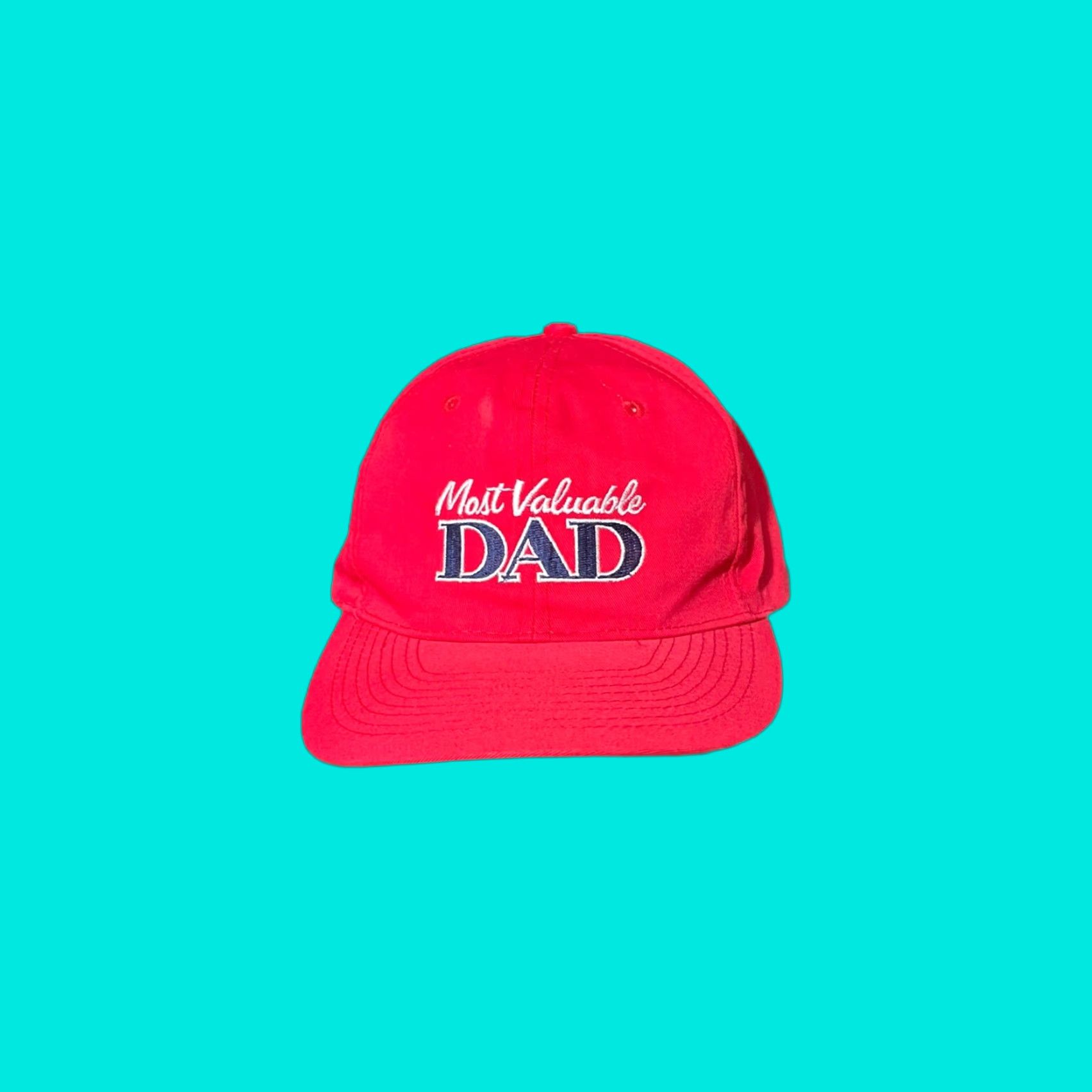 Vintage VINTAGE Macy’s Mens Hat Cap Red One Size Most Valuable Dad Snapback Size ONE SIZE - 1 Thumbnail