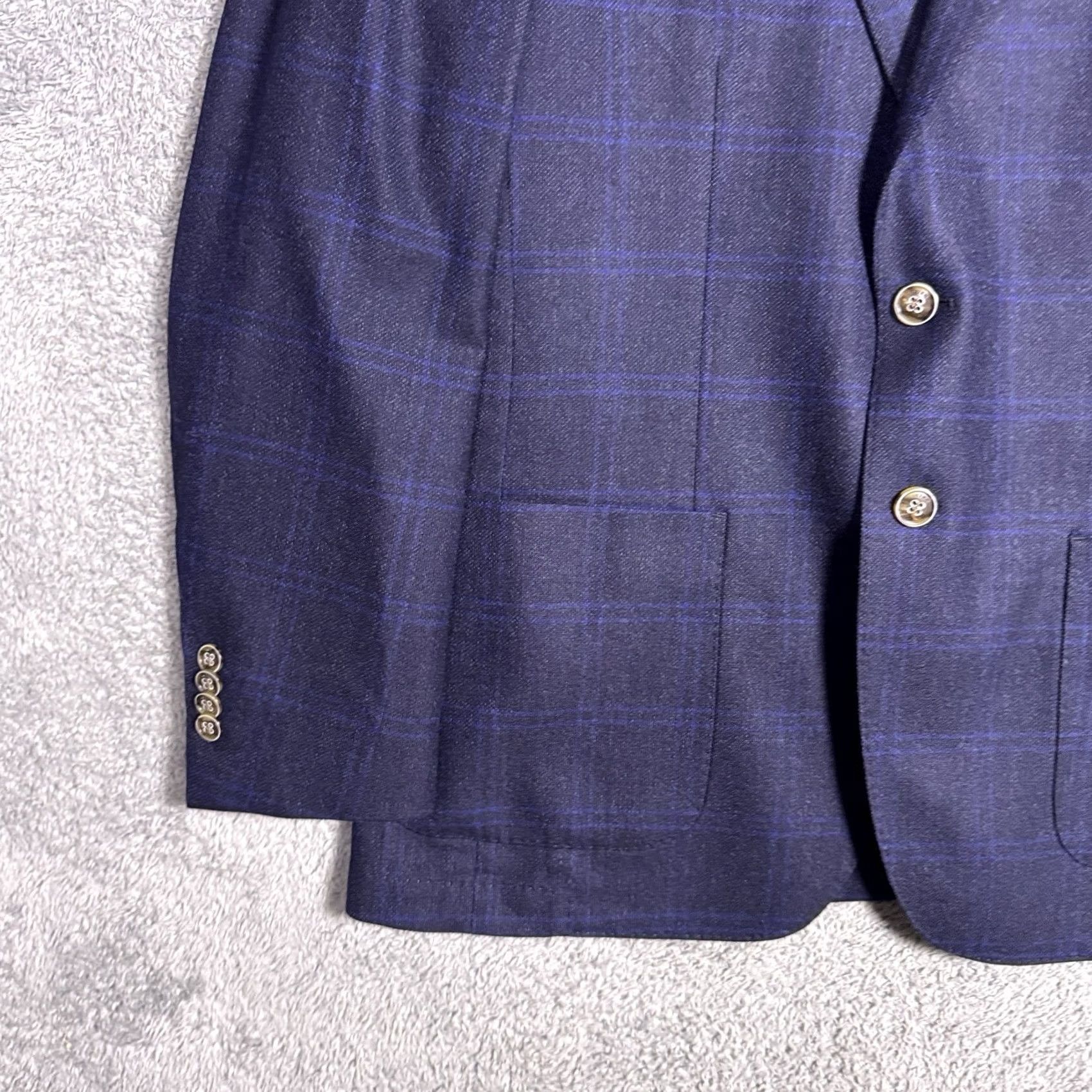 Peter Millar Peter Millar Sport Coat Men M Wool Windowpane Check Fall Soft Blue Size US M / EU 48-50 / 2 - 3 Thumbnail