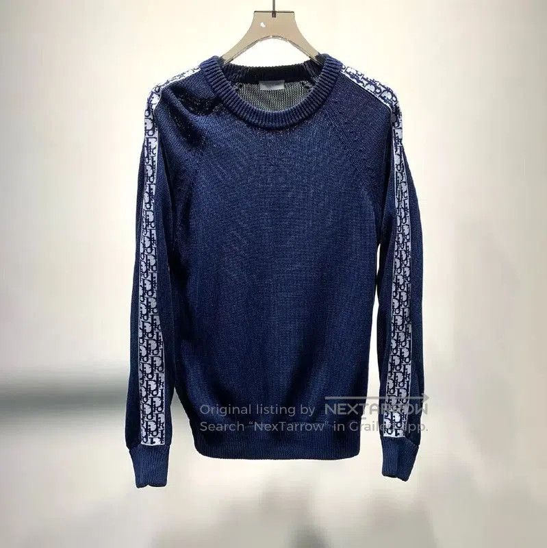 Dior Dior Men's Navy Cotton Pullover Sweater . Size US S / EU 44-46 / 1 - 1 Thumbnail