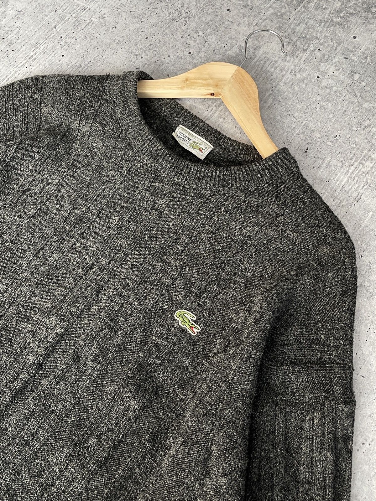 Lacoste × Vintage Lacoste Vintage 90s Grey Sweater Size XL-XXL Made In France Size US XL / EU 56 / 4 - 4 Thumbnail