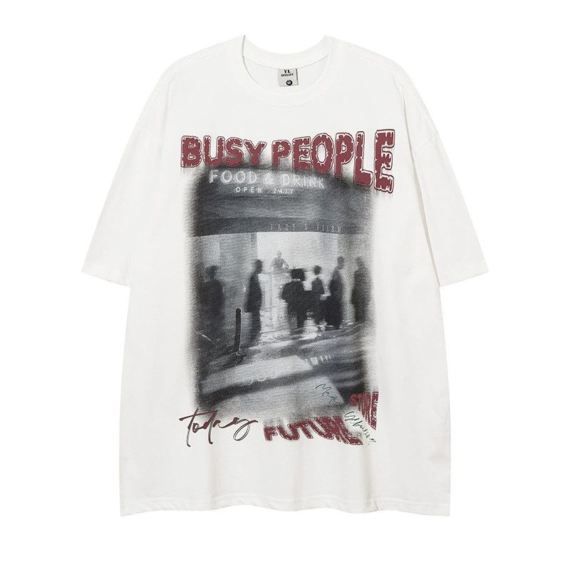 Vintage Men's street trend casual silhouette print cotton T-shirt Size US M / EU 48-50 / 2 - 1 Thumbnail