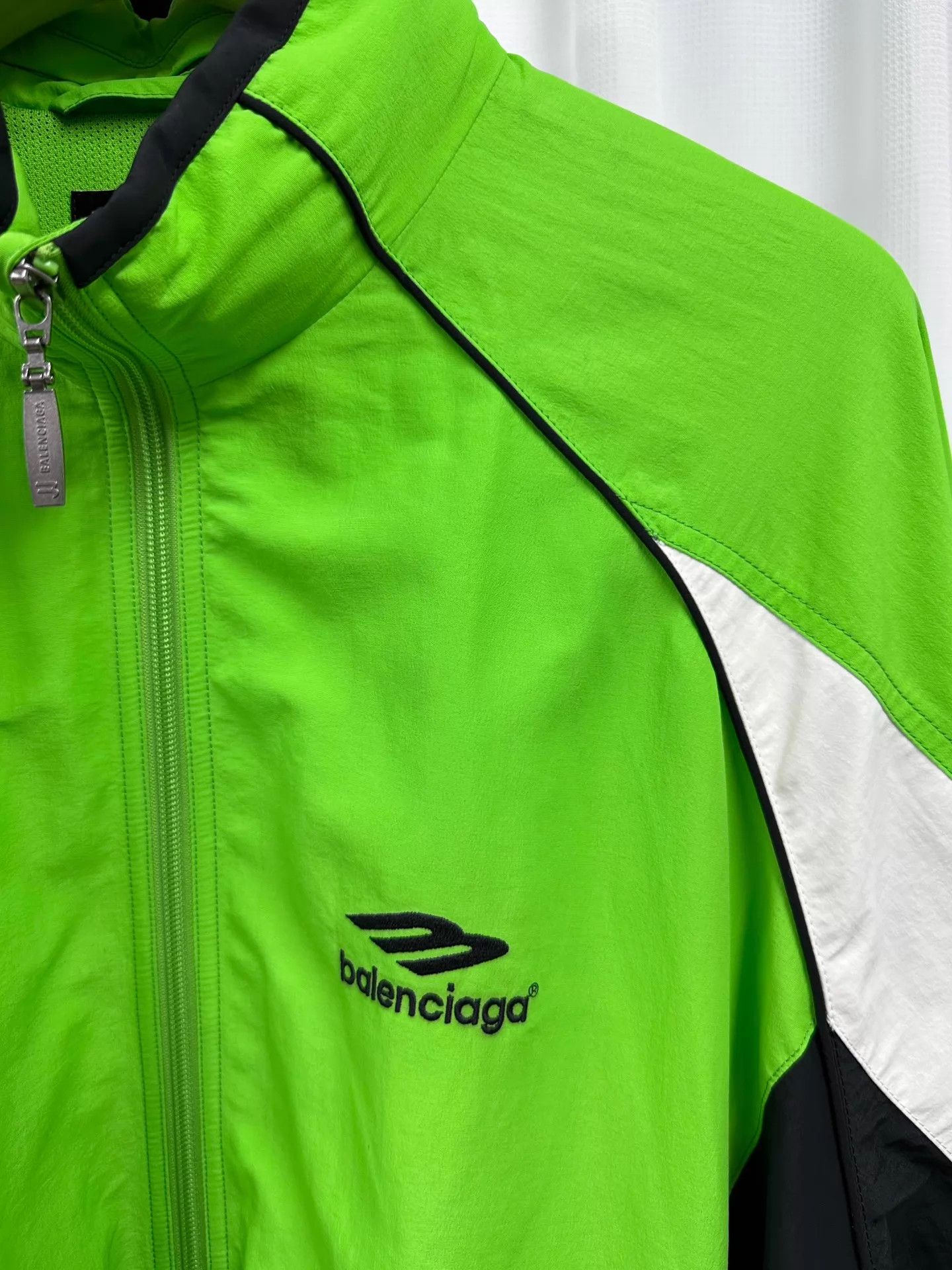Balenciaga Balenciaga 22SS 3B Sports Fluorescent Green Colorblock Jacket Size US XS / EU 42 / 0 - 5 Thumbnail