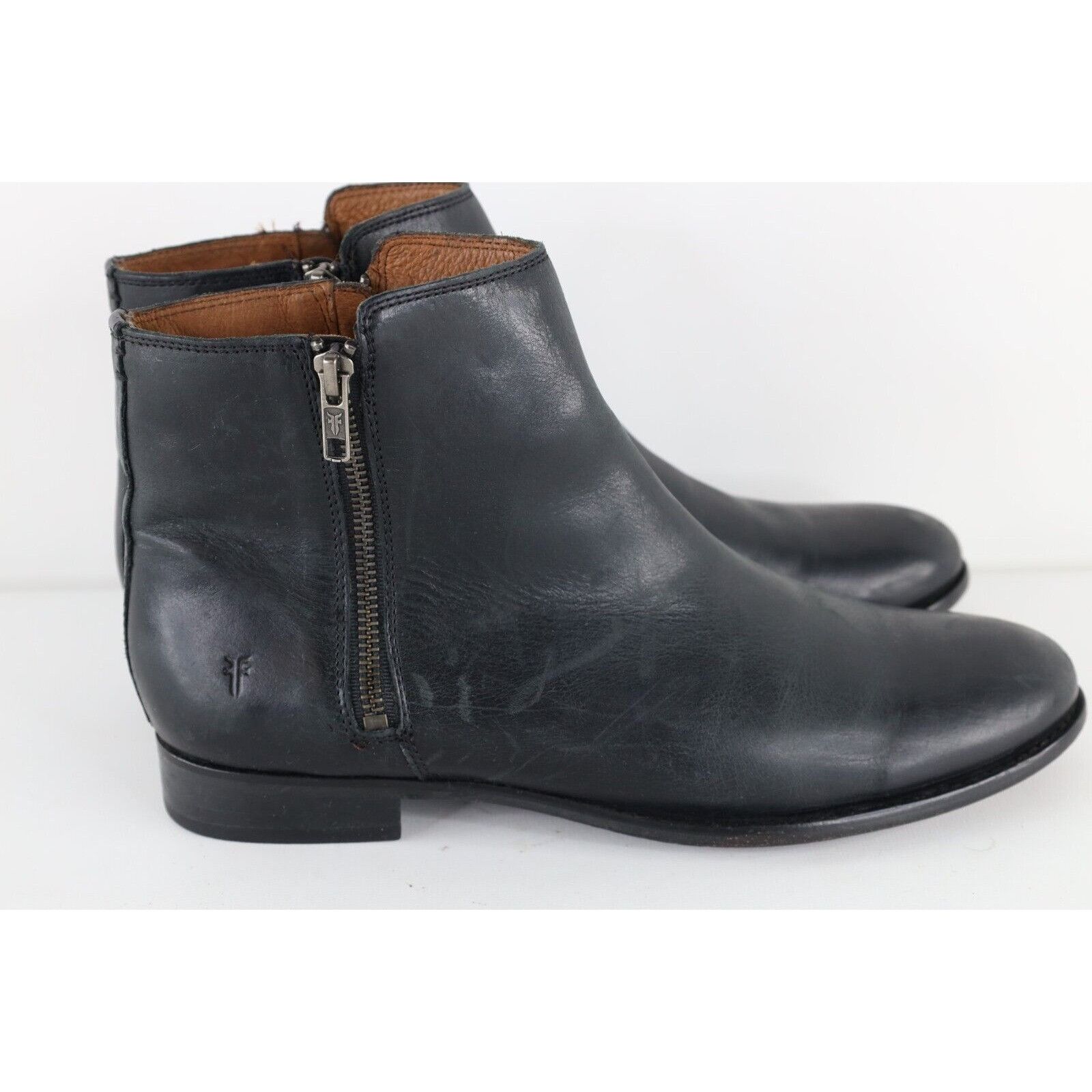 Frye × Vintage Frye Distressed Leather Double Zip Bootie Boots Size US 11 / IT 41 - 4 Thumbnail