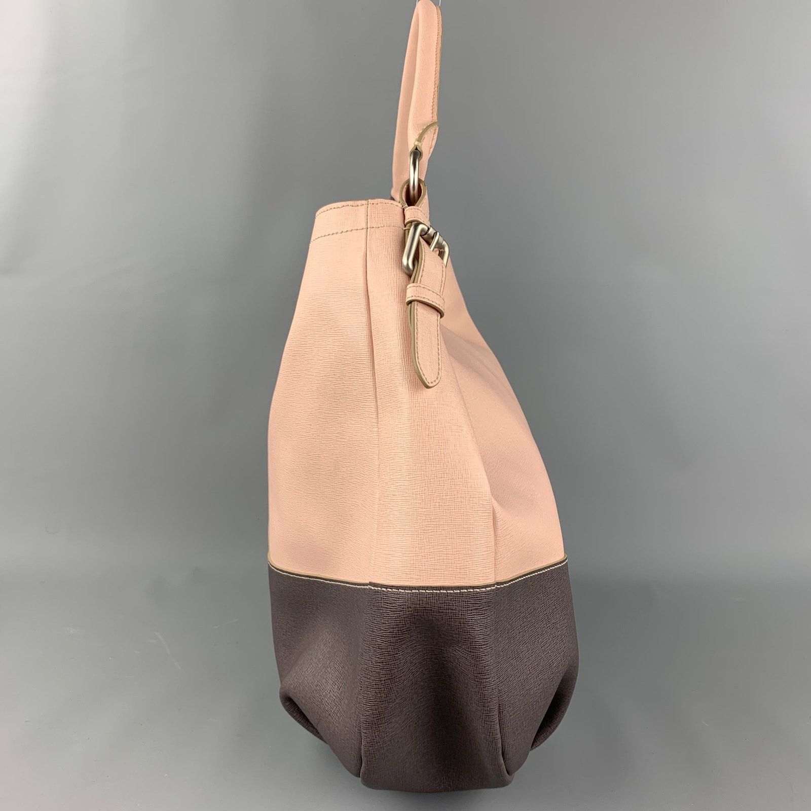 Other BEVINI Pink & Purple Color Block Leather Tote Handbag Size ONE SIZE - 5 Thumbnail