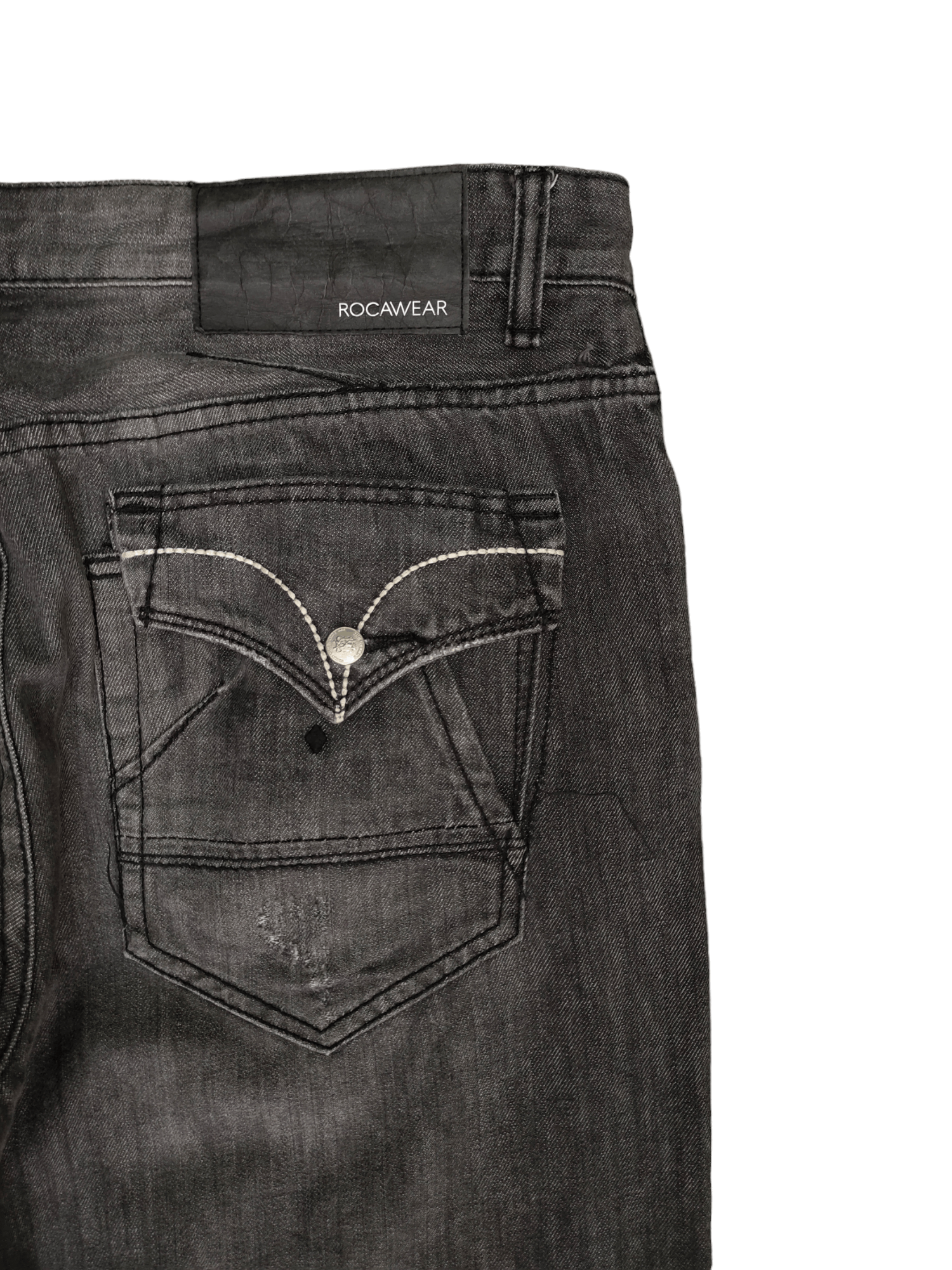 Rocawear Baggy Jeans Rocawear Distress Denim Wide Leg Classic Fit Y2k Size US 36 / EU 52 - 12 Thumbnail