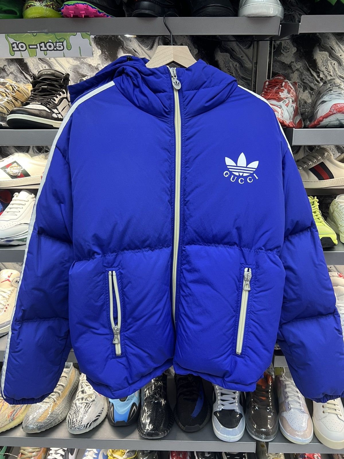 Gucci Gucci x Adidas Blue Puffer Jacket Size US M / EU 48-50 / 2 - 1 Thumbnail