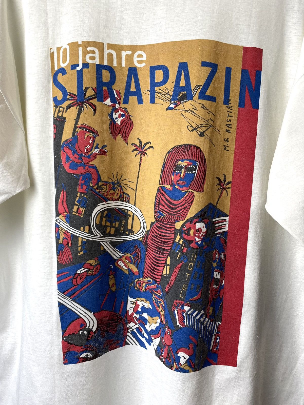 Band Tees × TALKING ABOUT THE ABSTRACTION 1990’s Vintage Strapazin Comics Art T Shirt Picasso Size US L / EU 52-54 / 3 - 6 Thumbnail