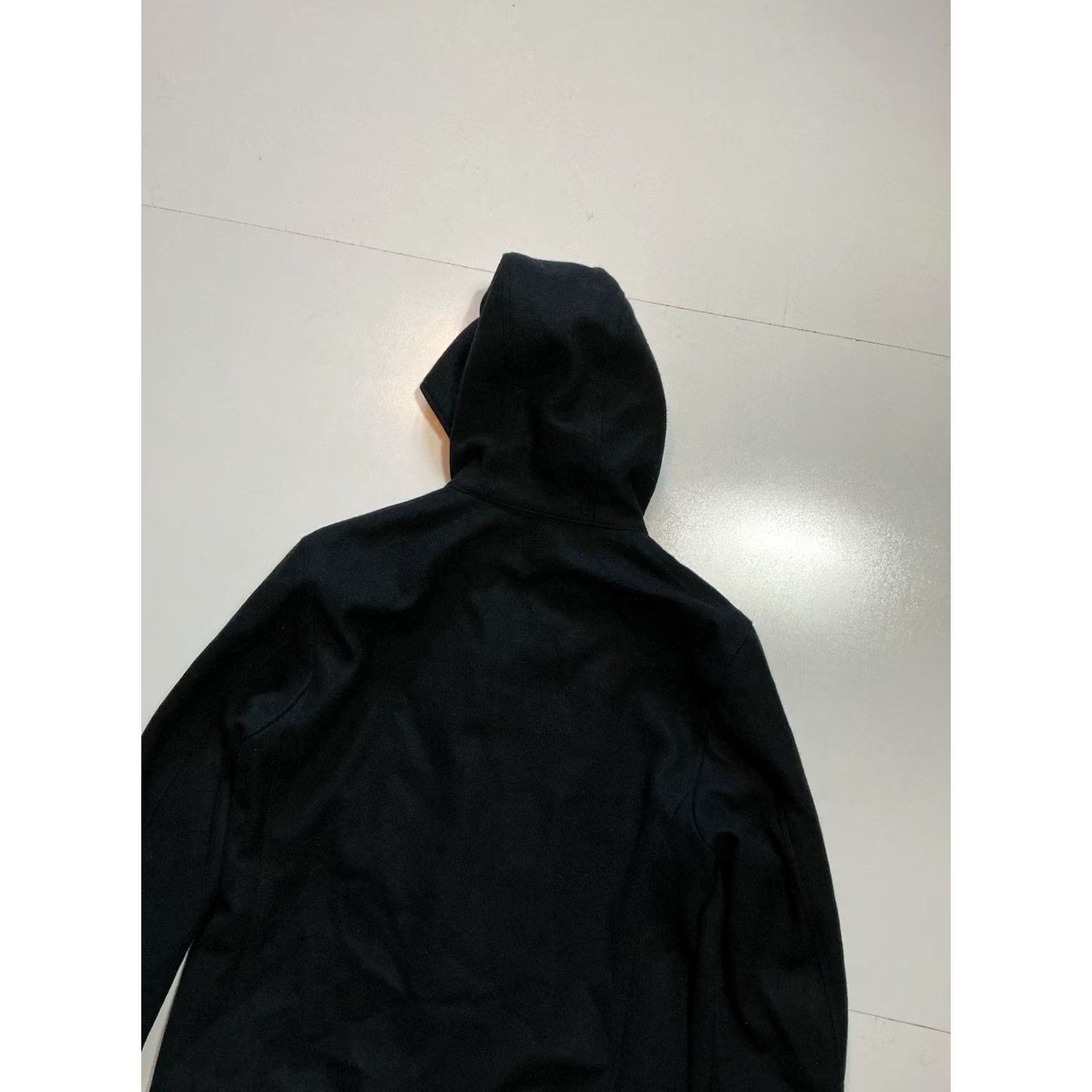 Vintage VINTAGE Boycott Japan Black Wool Military Full Zip Button Hooded Duffle Jacket Sz. 3 Mens Hooded Jacket Boys? Size US S / EU 44-46 / 1 - 6 Thumbnail