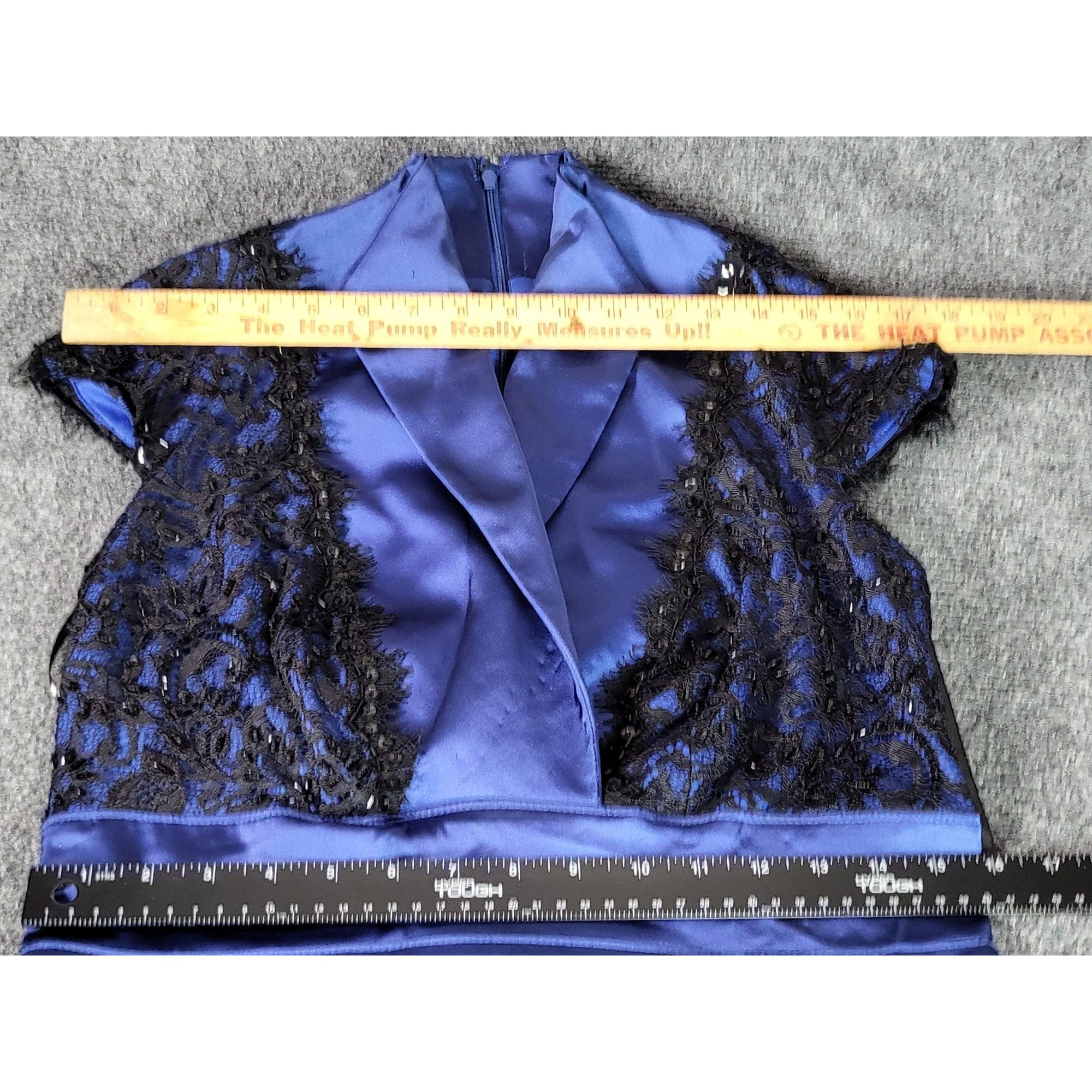 Tadashi Shoji Vintage Tadashi Shoji Lace Shift Dress Women Sz 12 Blue Blac Size XL / US 12-14 / IT 48-50 - 6 Thumbnail