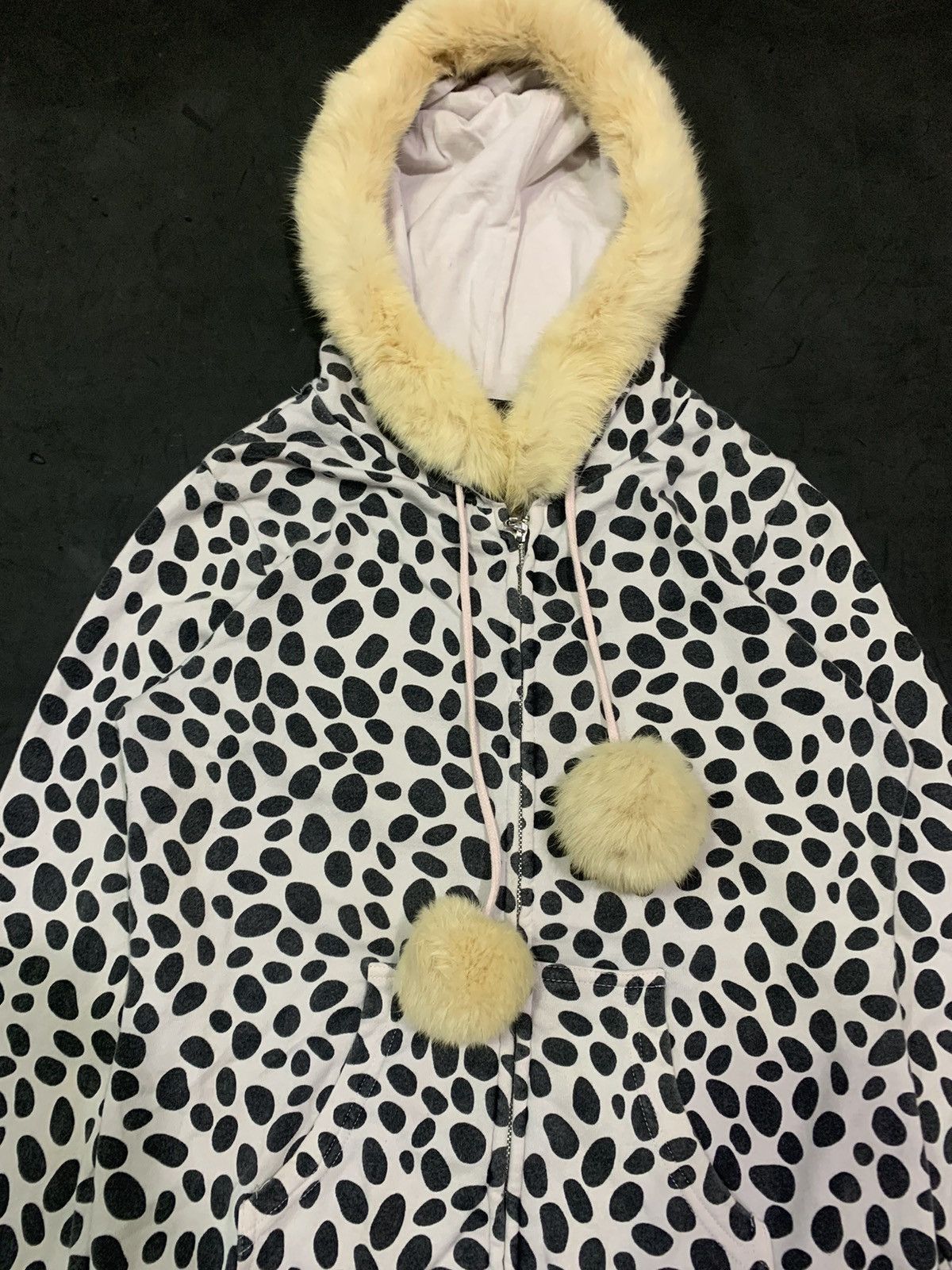 Japanese Brand 💸BINDINGOFFER💸Dosch Fur Hoodie Polkadot Japanese lgb ifsix Size US M / EU 48-50 / 2 - 2 Thumbnail