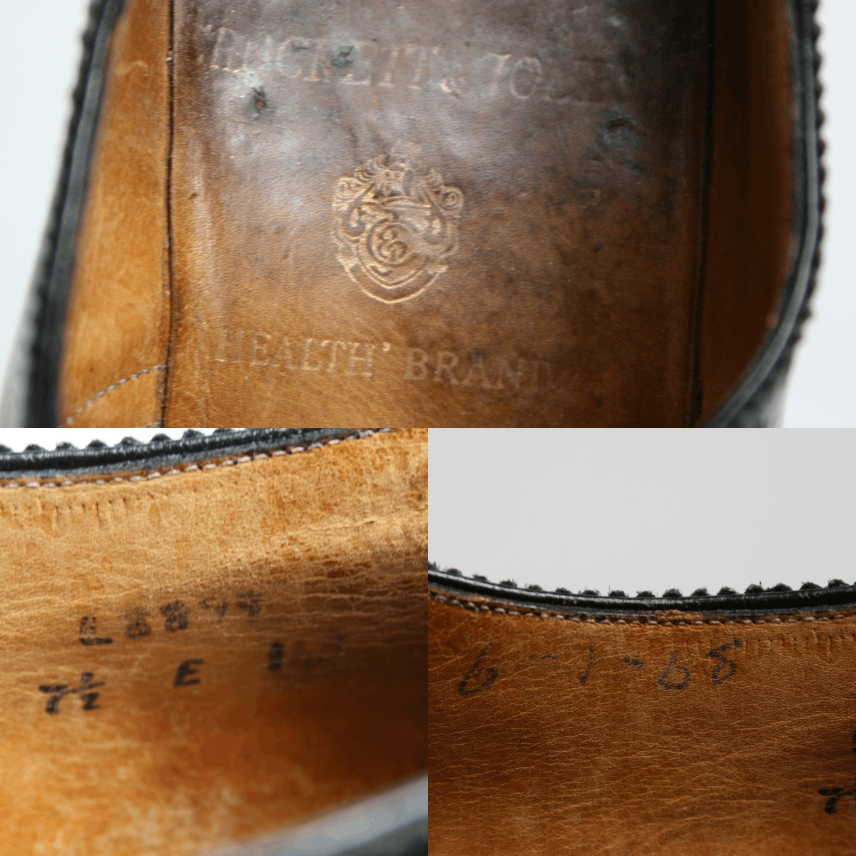 Crockett & Jones 00S Healt Brand Leather Brogue Vintage Size US 8.5 / EU 41-42 - 15 Thumbnail