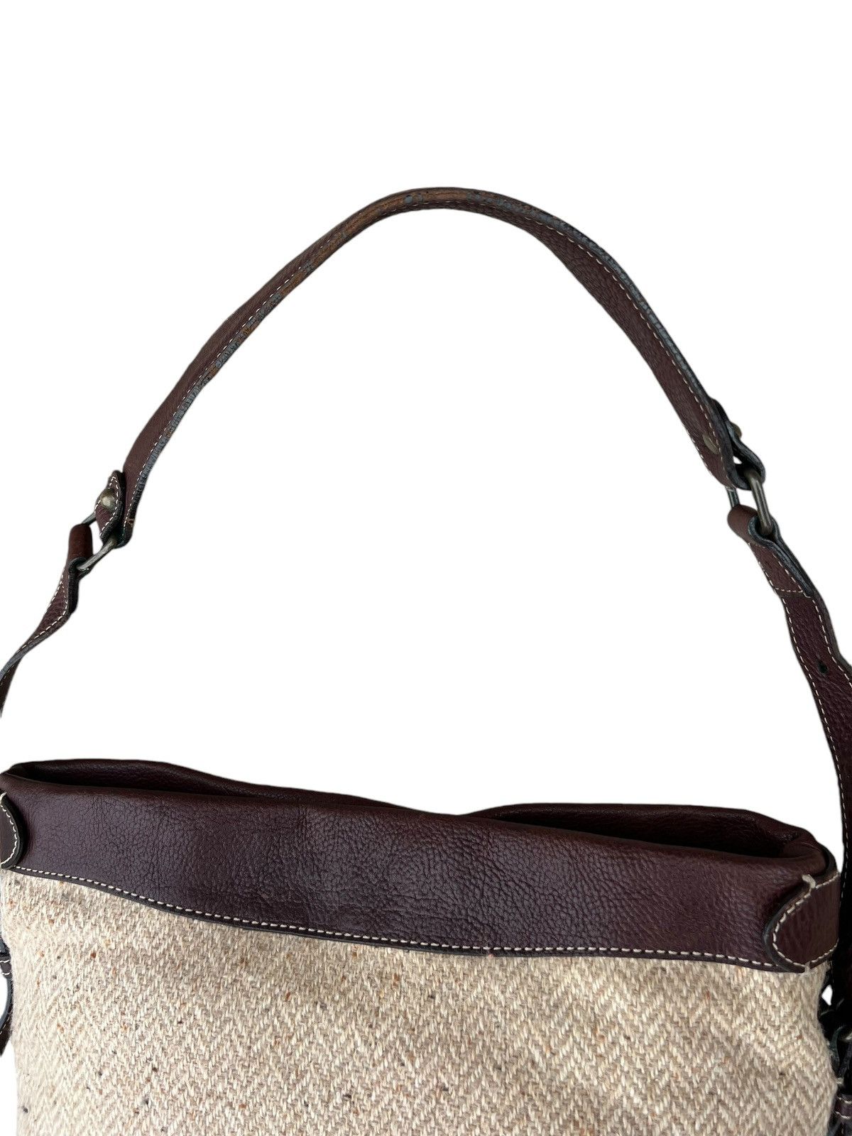 Leather Vintage Tsuchiya Kaban Leather HBT Wool Bag Size ONE SIZE - 10 Thumbnail
