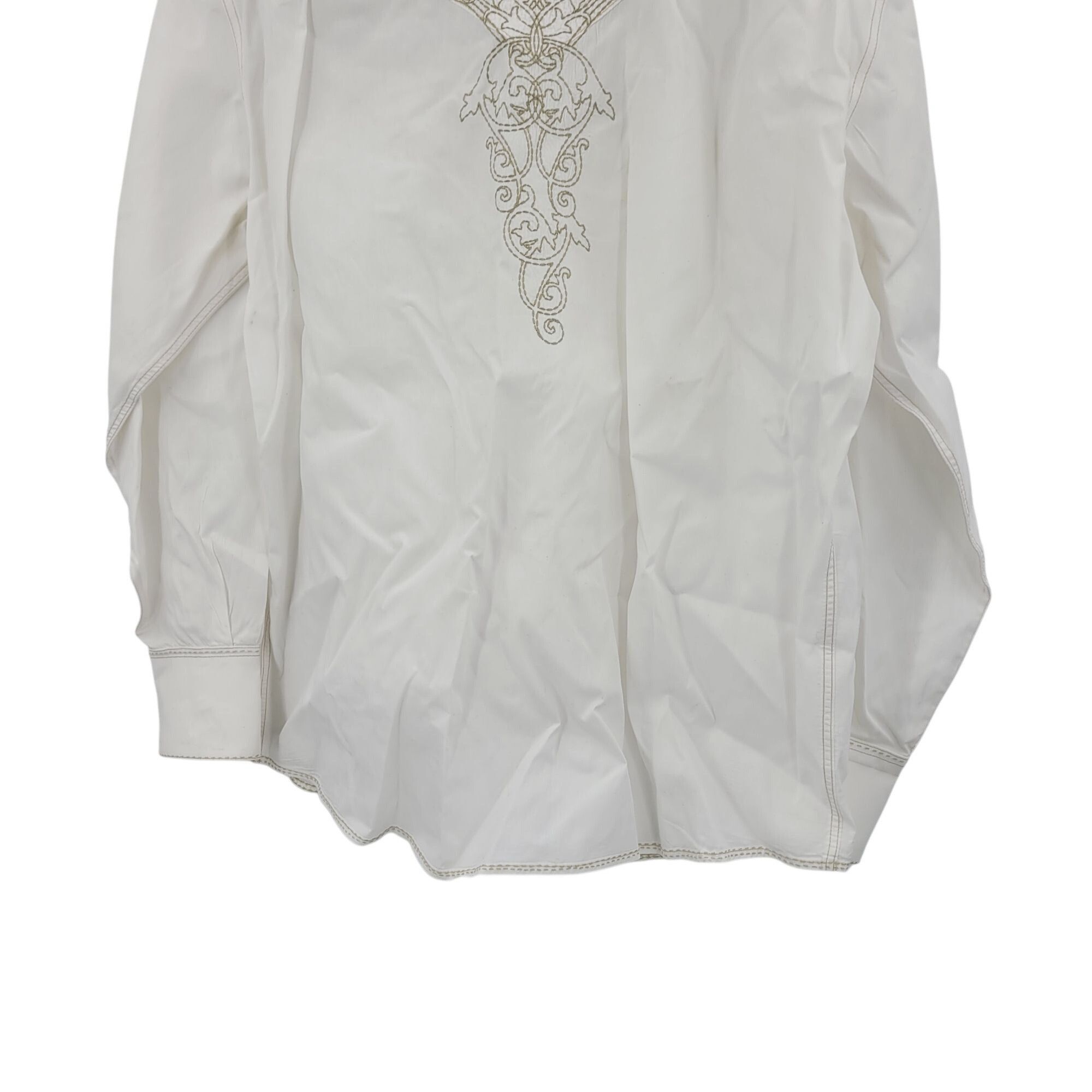 Other Resistol University Fit White Western Embroidered Pearl Snap Size US L / EU 52-54 / 3 - 13 Thumbnail
