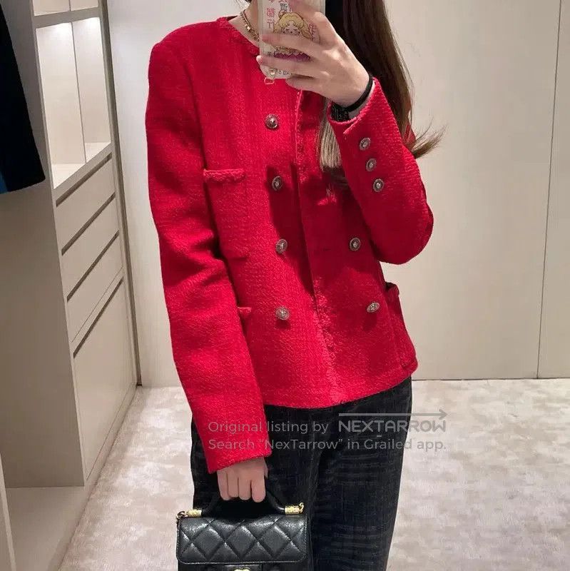 Chanel Chanel Women's Red Long Sleeve Cardigan . Size XS / US 0-2 / IT 36-38 - 4 Thumbnail