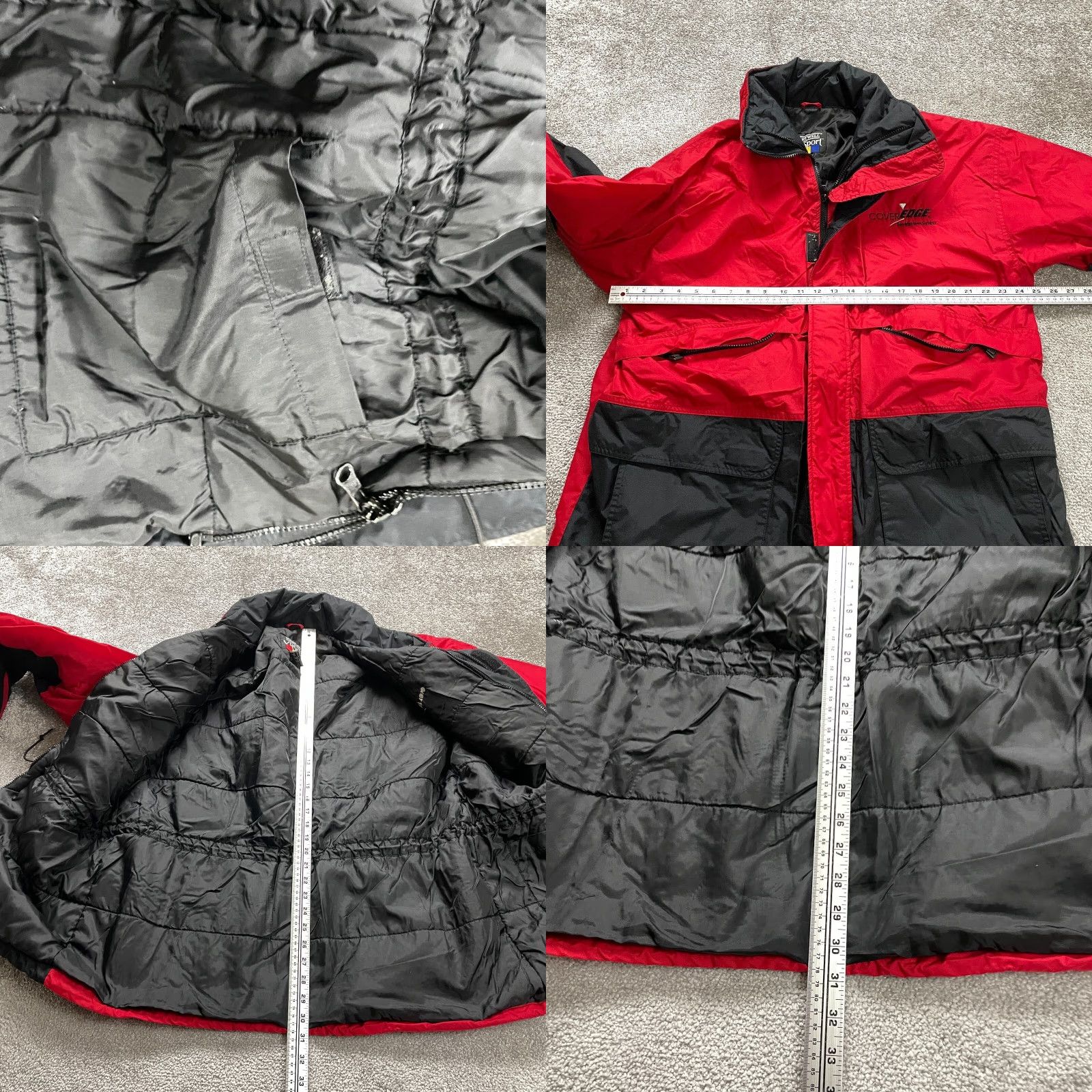 Vintage Hartwell ViaSport Windbreaker Jacket Men L Red Black Full Zip Pocket Outdoor Size US L / EU 52-54 / 3 - 8 Thumbnail
