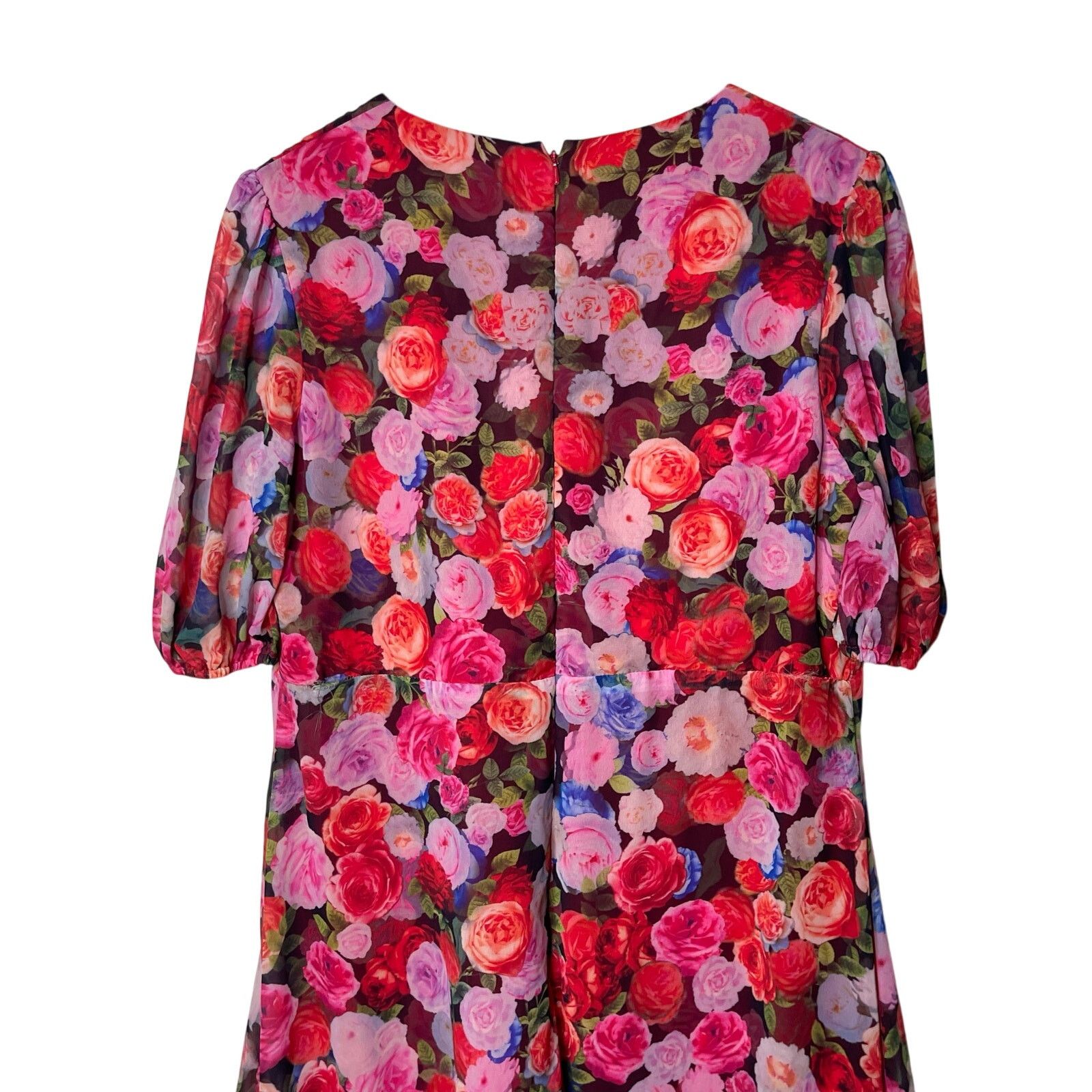 Other Ieena Duggal 55626 Floral Print Chiffon Dress Rose pink 16 Size XXL / US 16-18 / IT 52-54 - 8 Thumbnail