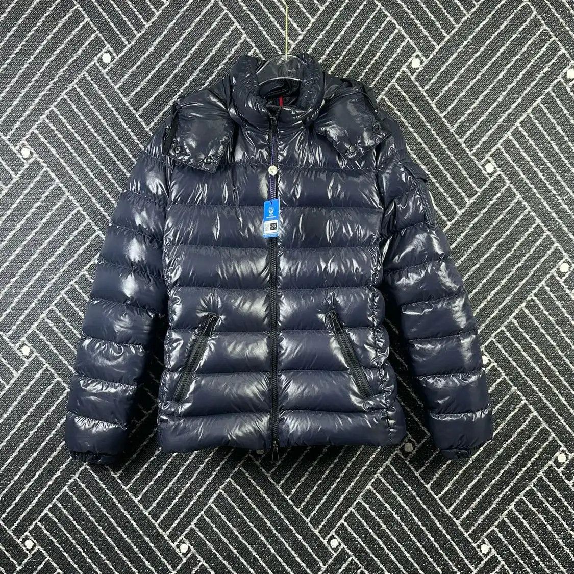 Moncler M Size Winter Dark Blue Women's Down Jacket, Women's