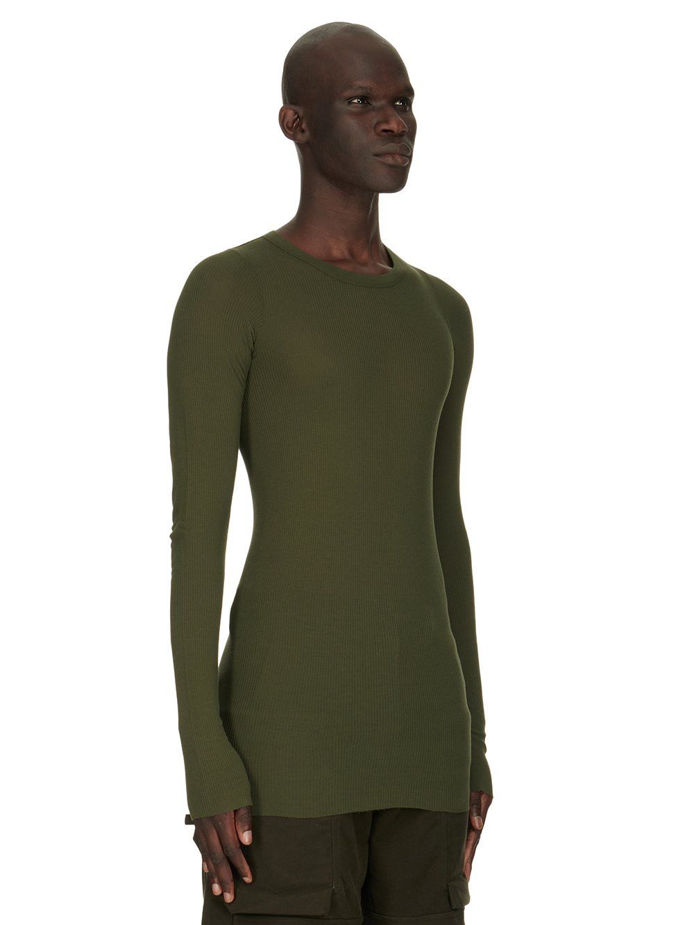 Rick Owens BNWT AW24 RICK OWENS "PORTERVILLE" RIB LS T TSHIRT FOREST S Size US S / EU 44-46 / 1 - 11 Thumbnail