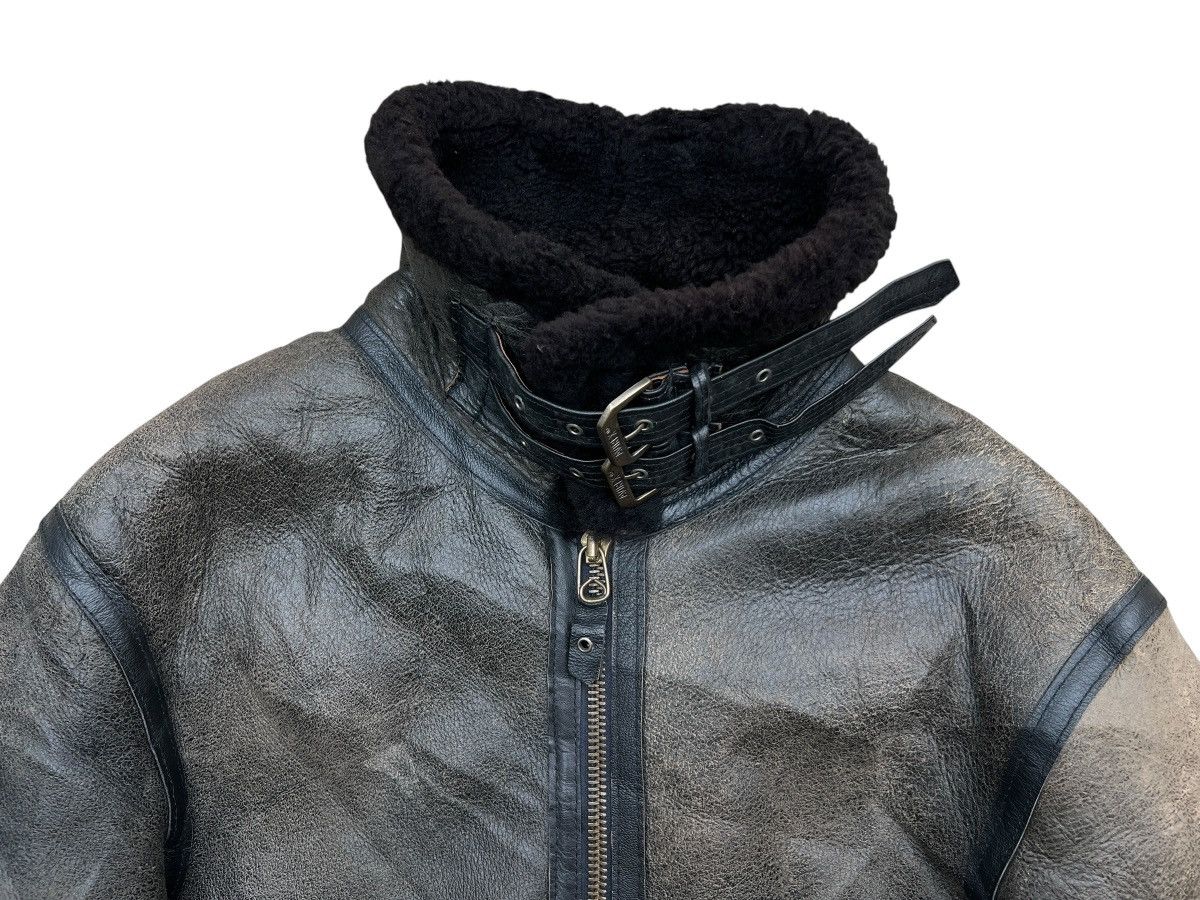 Vintage 80s Avirex B3 Scovill Sunfaded Black Leather Jacket