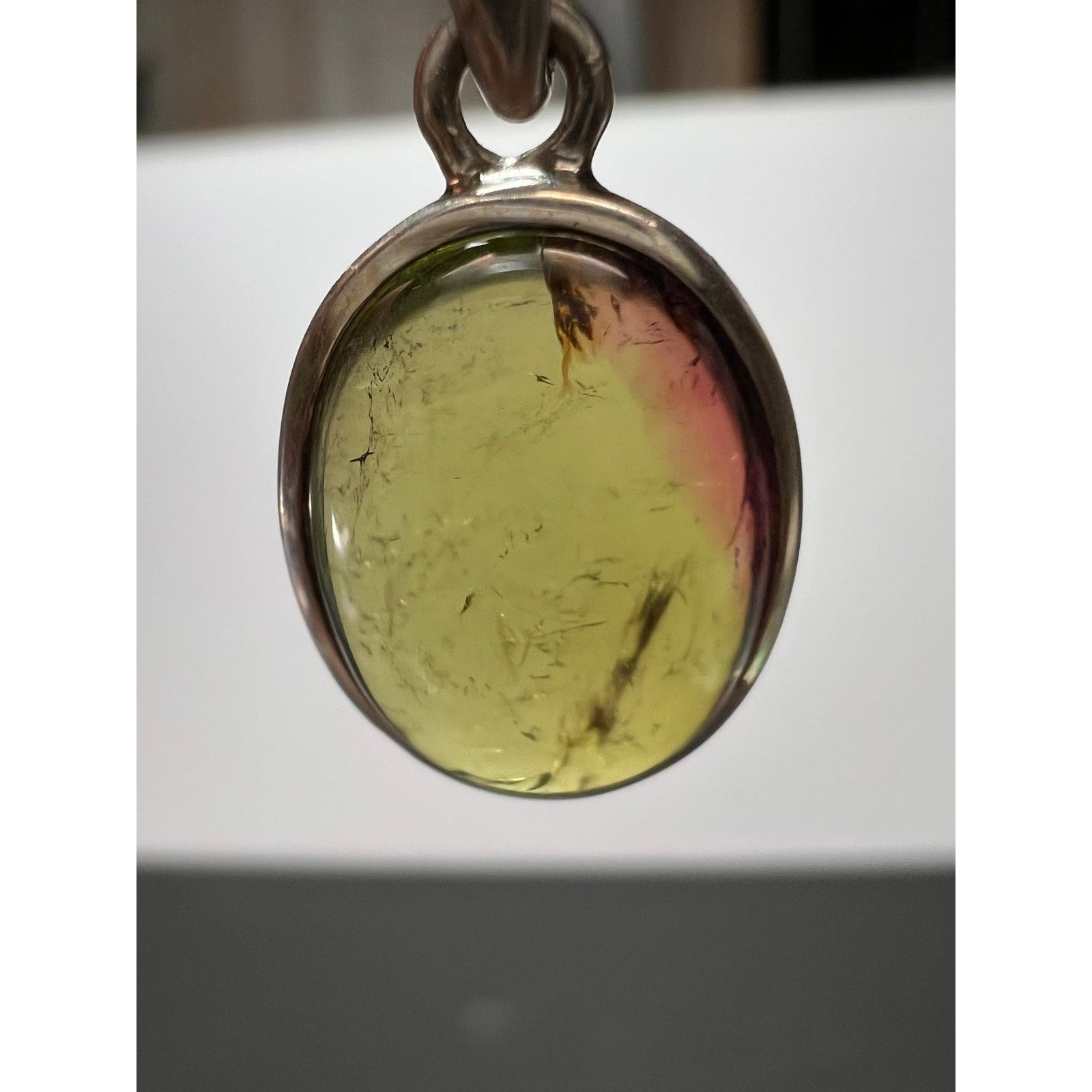 Other NEW Green with pink tourmaline 925 pendant 2.34 grams Size ONE SIZE - 9 Thumbnail