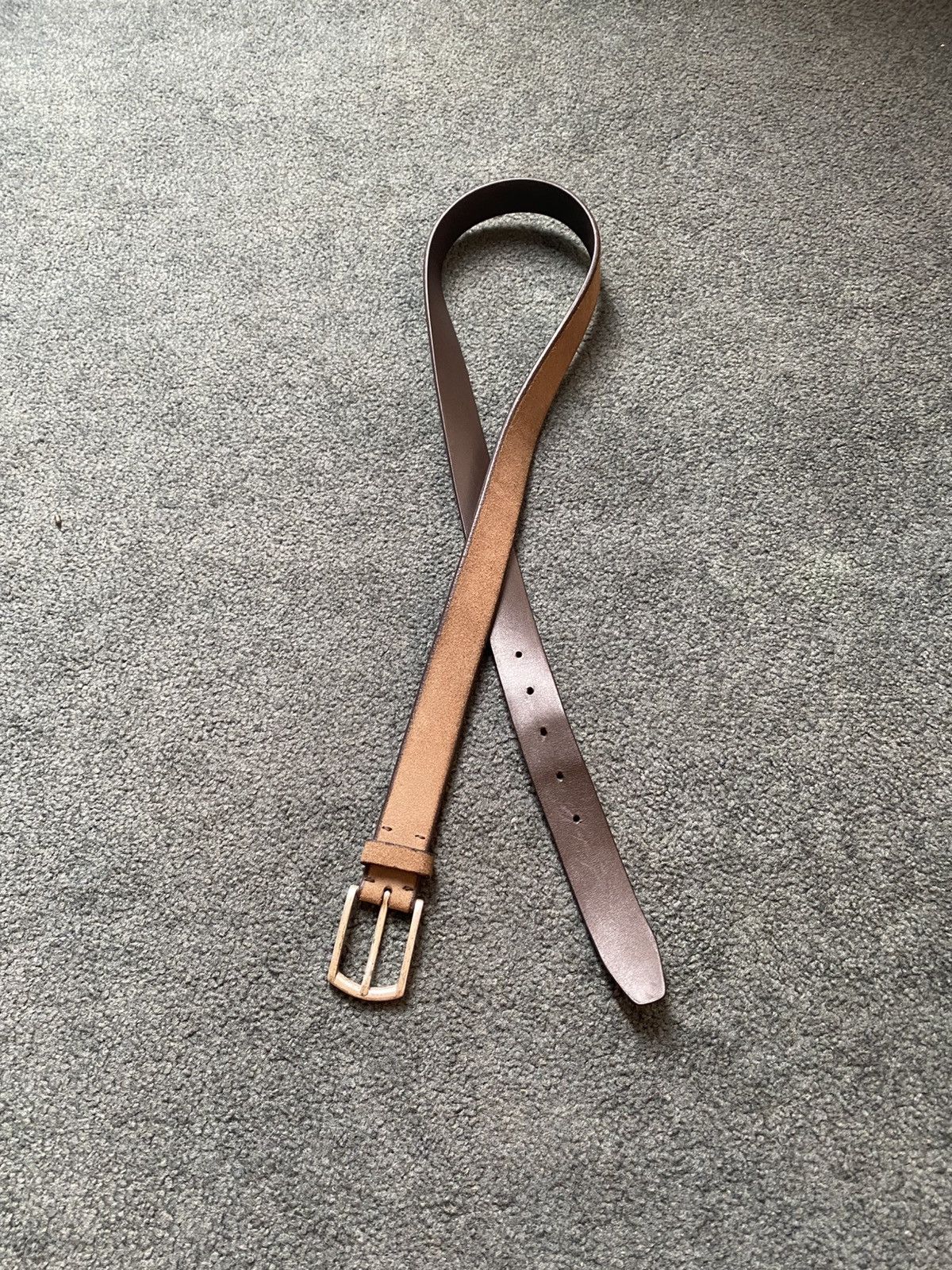 Designer × Ermenegildo Zegna ERMENEGILDO ZEGNA LEATHER BELT Size 38 - 5 Thumbnail