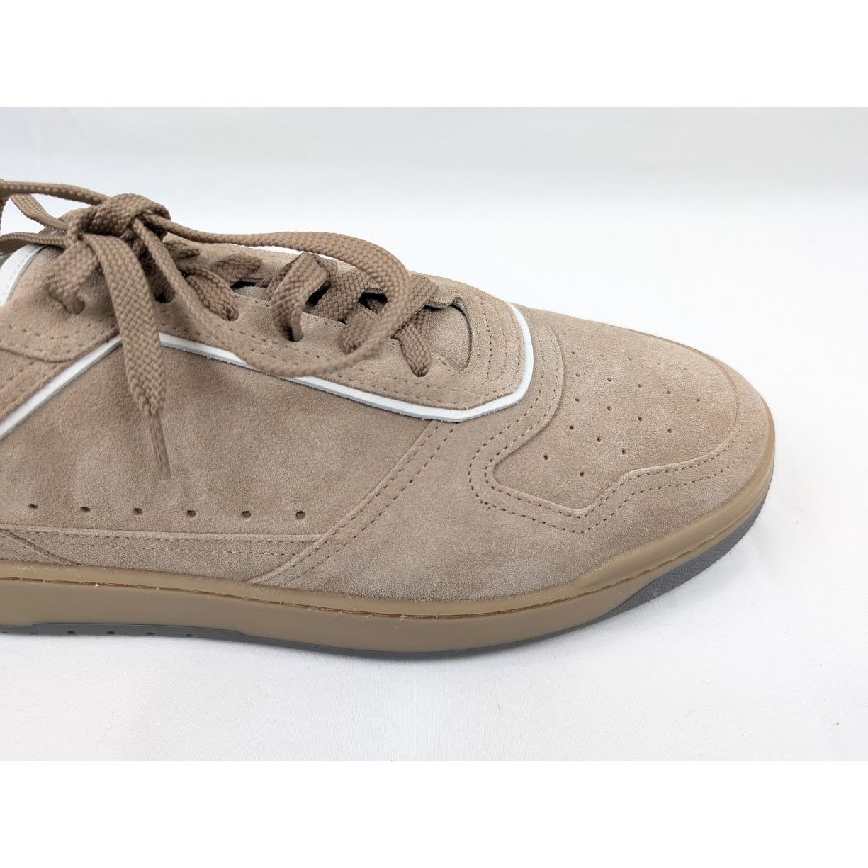 Brunello Cucinelli o1rshd1 Suede Low-Top Sneakers in Beige Size US 9.5 / EU 42-43 - 3 Thumbnail