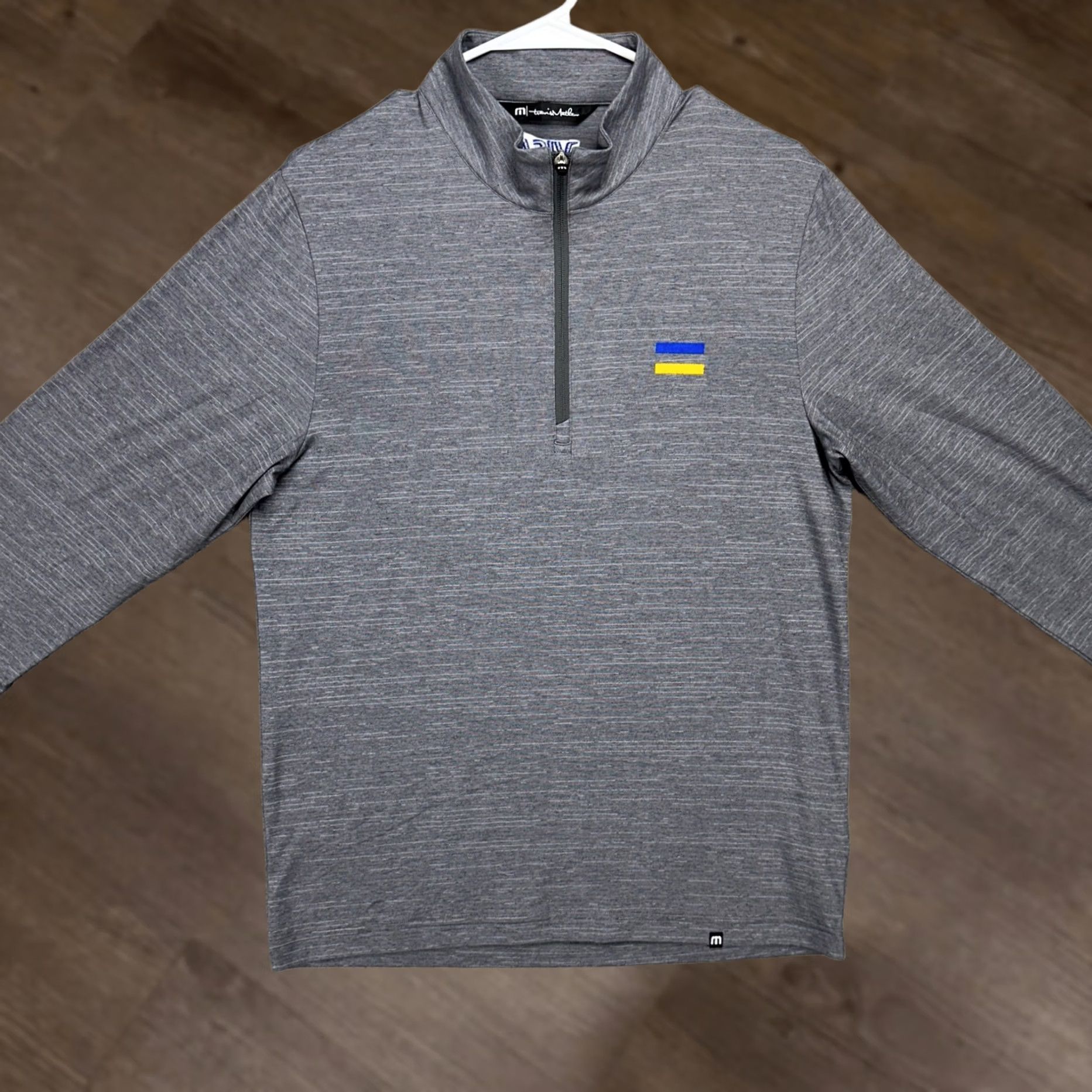 TravisMathew Travis Mathew Men Pullover Shirt Small Grey Heather Quarter Zip Stretch Athletic Size US S / EU 44-46 / 1 - 1 Thumbnail