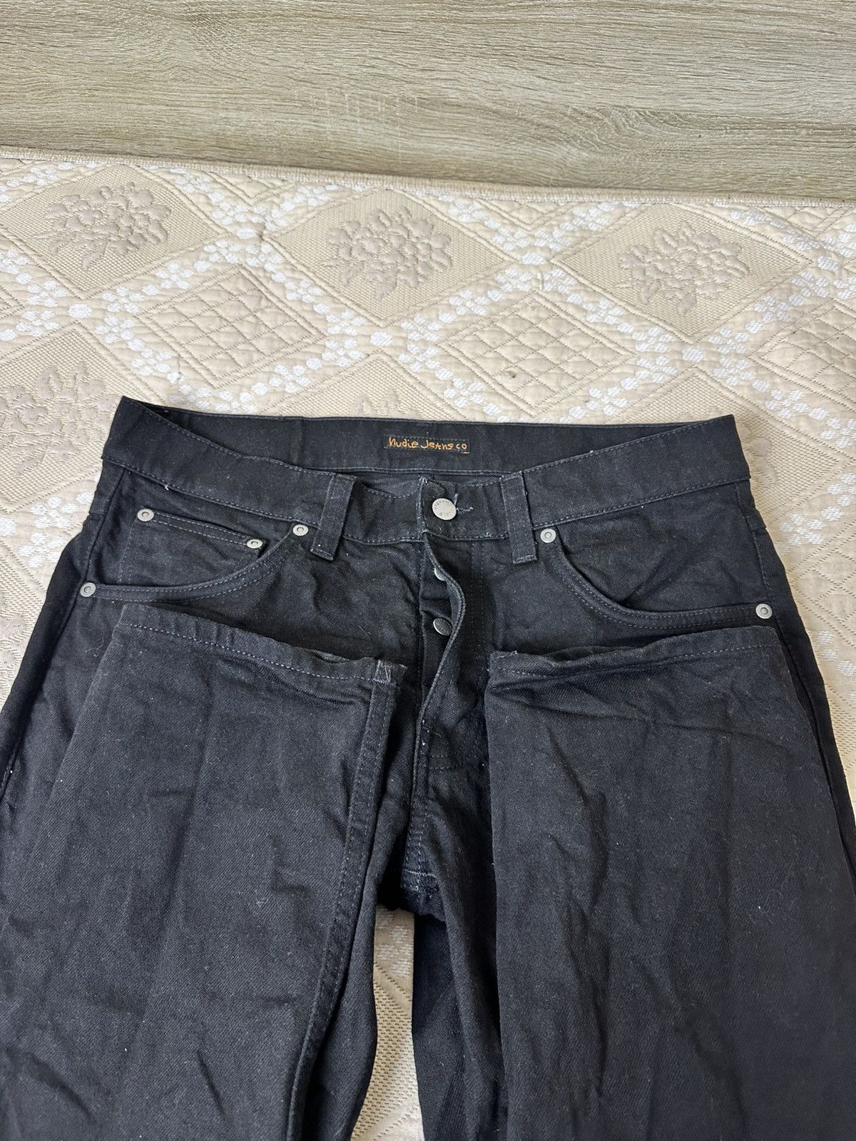 Nudie Jeans 🔥 Nudie Jeans Solid Denim Jeans Pants Trousers Black 33x32 Size US 33 - 3 Thumbnail