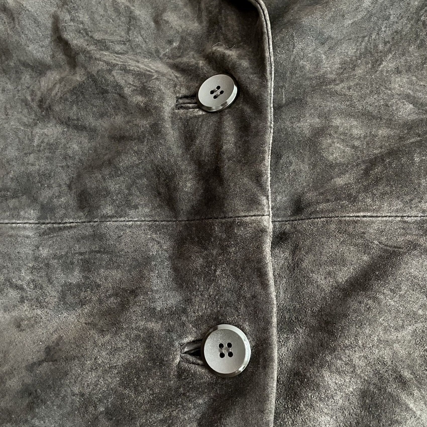 Vintage Siena Jacket Womens 16 Brown Leather Suede Outdoors Button Pockets Coat Ladies Size XXL / US 16-18 / IT 52-54 - 6 Thumbnail