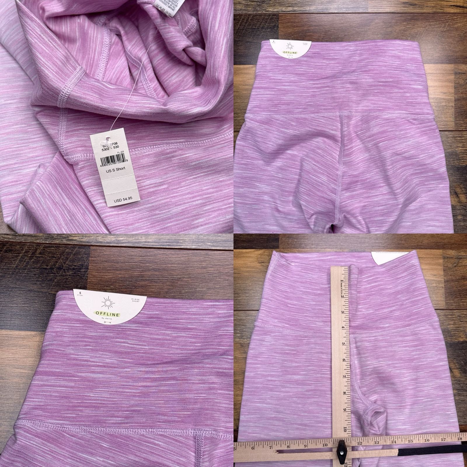 Vintage Offline Leggings Womens Small Short Pink High Rise Stretch New Size 28" / US 6 / IT 42 - 8 Thumbnail