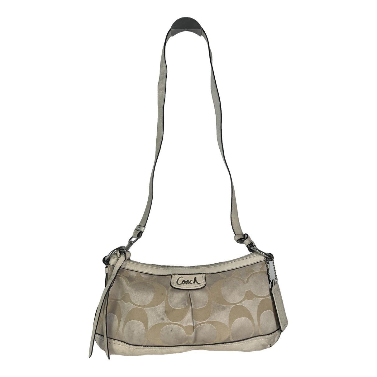 Coach Signature Sufflette White Leather Handbag Size ONE SIZE - 1 Thumbnail