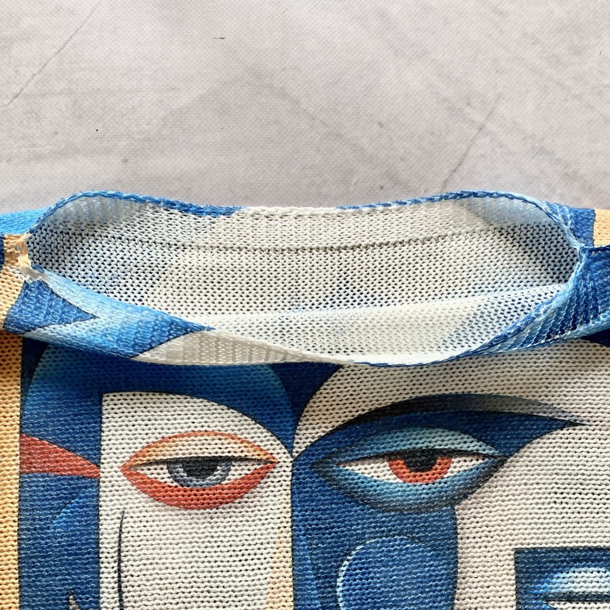 If Six Was Nine × Issey Miyake × Pleats Please Issey Miyake VTG Issey Miyake Pleats Please Style Abstract Face Sweater Size L / US 10 / IT 46 - 5 Thumbnail