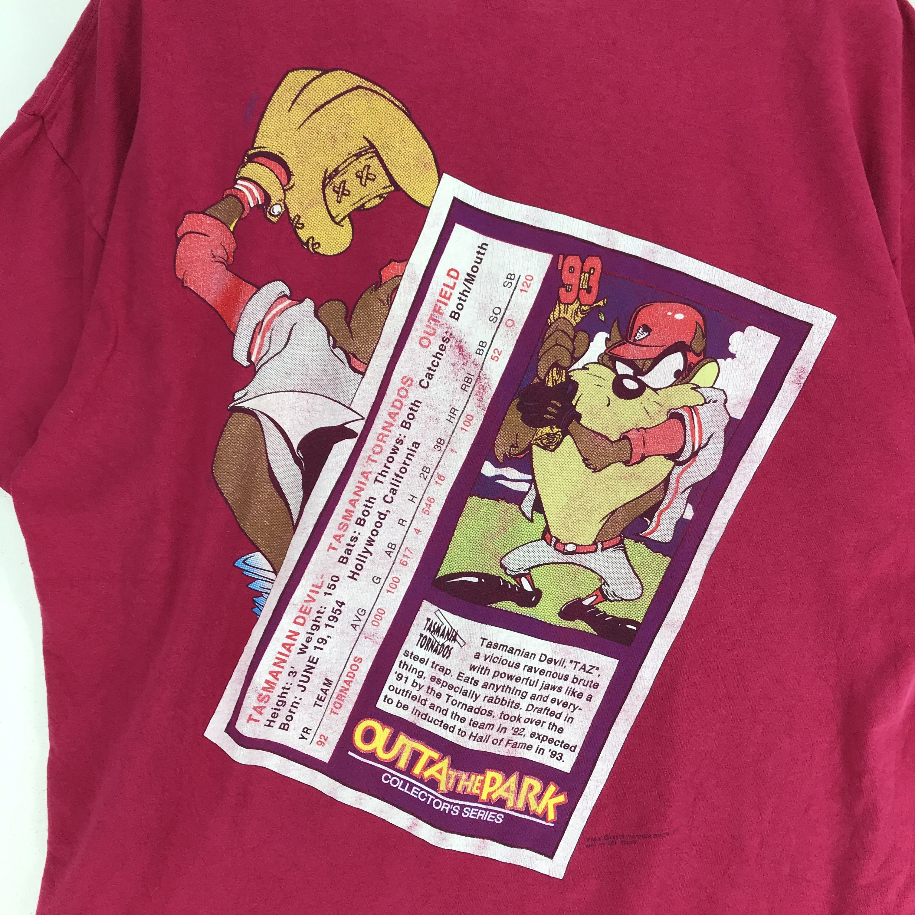 Other 93' Tazmania Mirror Print Tasmanian Devil Baseball #2683-29 Size US XL / EU 56 / 4 - 9 Thumbnail
