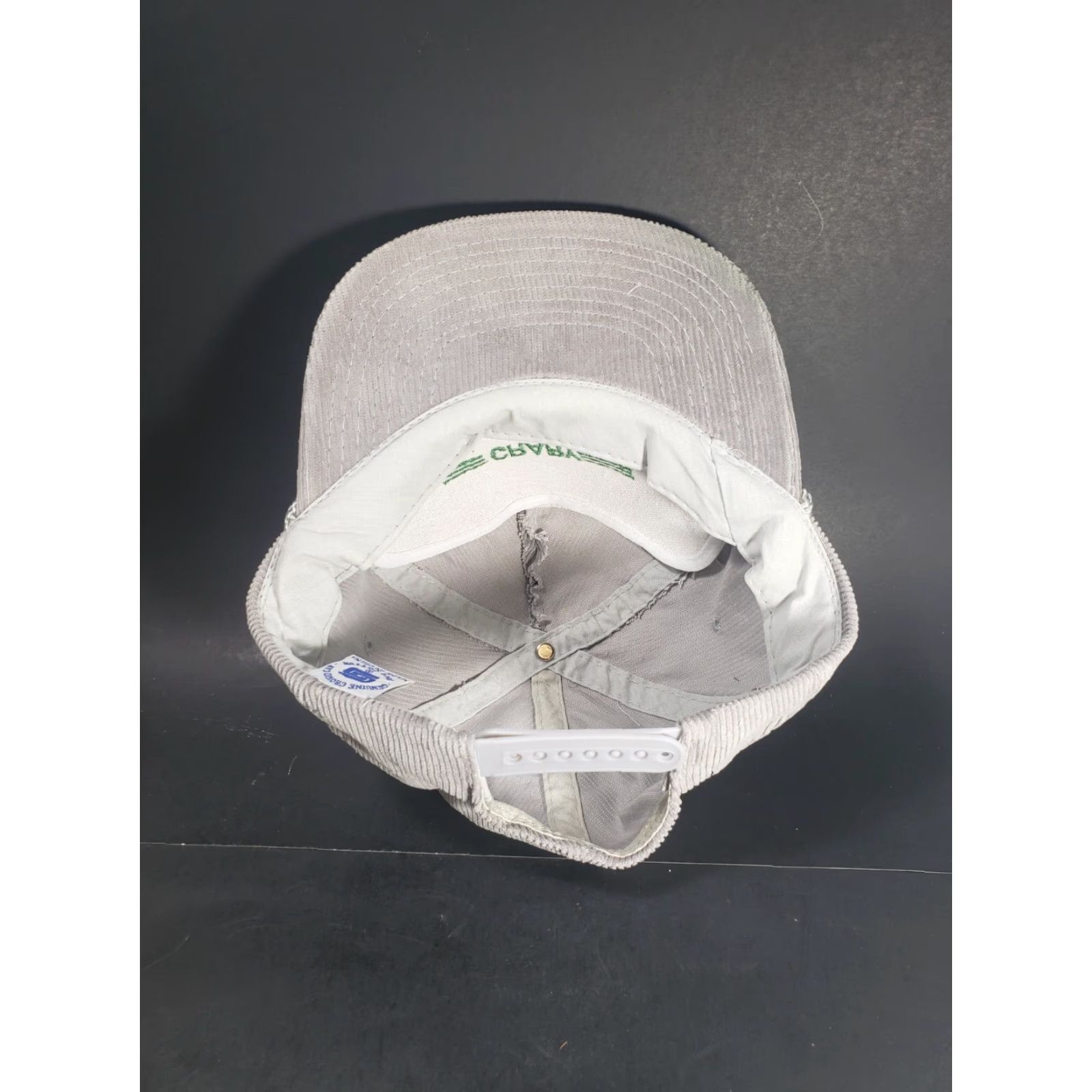 Vintage VINTAGE Crary Industries Cat Hat Corduroy Trucker N Dakota Ag Farm Snapback Cap Gray Cotton Size ONE SIZE - 6 Thumbnail
