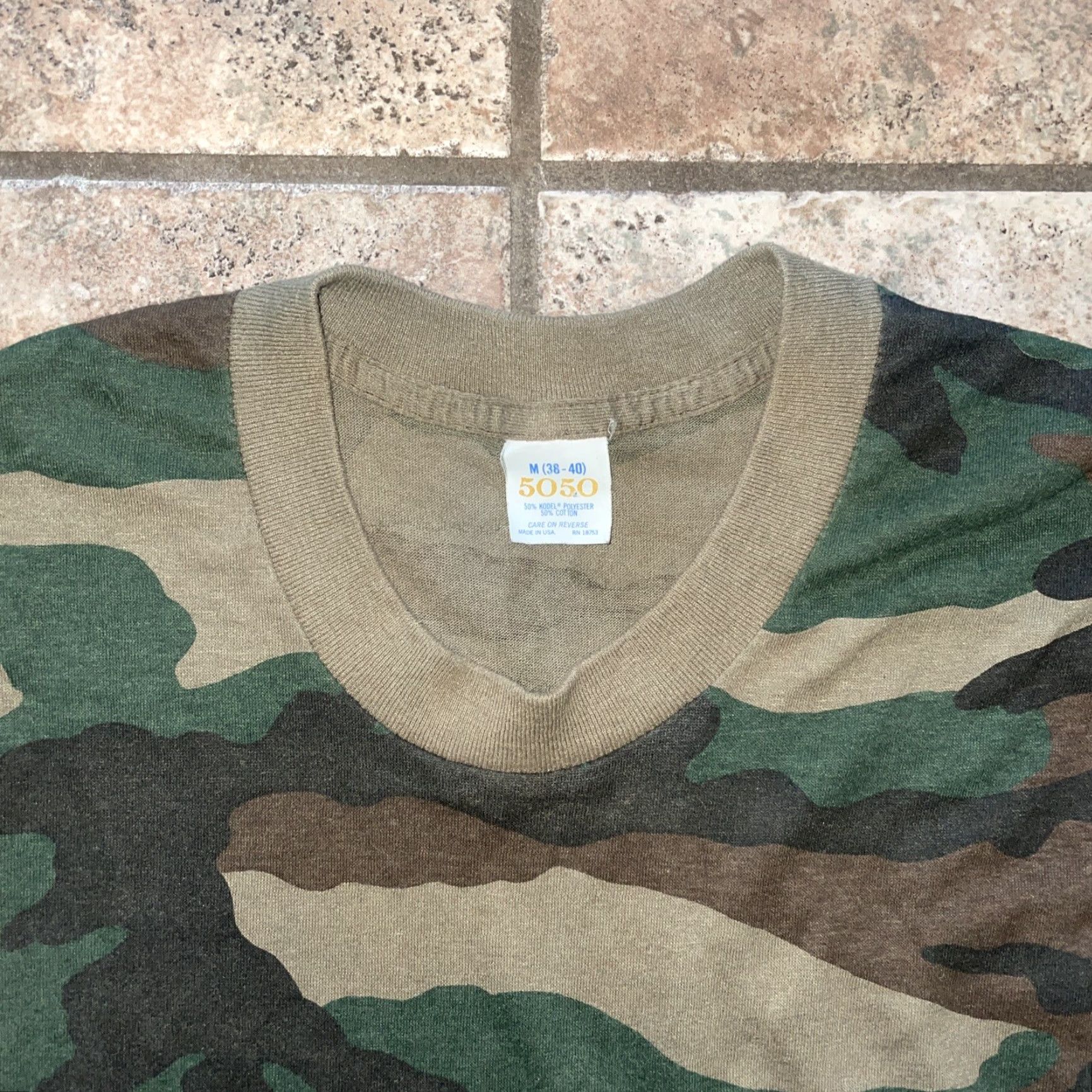 Vintage VINTAGE 50/50 SINGLE STITCH camo t-shirt Mens M USA Camouflage Stitch Shirt Mens M Size US M / EU 48-50 / 2 - 2 Thumbnail