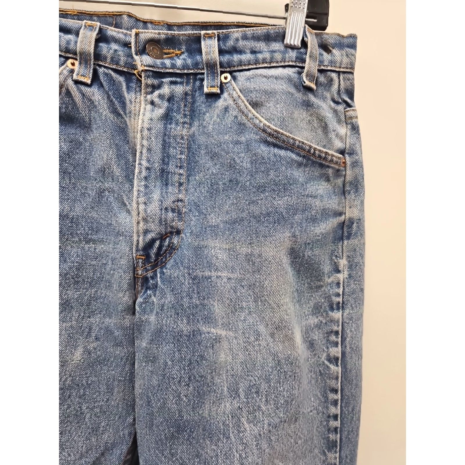 Levi's VINTAGE Levi's Orange Tab DISTRESSED WORN IN Jeans 32x33 80s Levi's 500 Series Men Regular Blue Denim Jeans Size US 32 / EU 48 - 3 Thumbnail