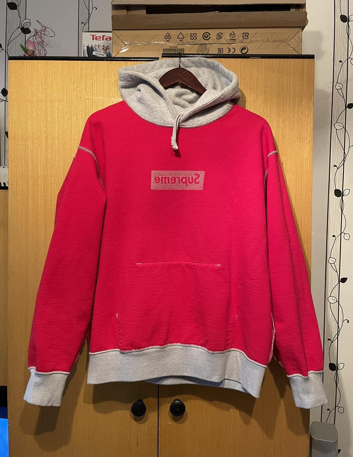 Supreme Supreme Inside Out Box Logo Hoodie Hooded Sweatshirt SS23 Size US M / EU 48-50 / 2 - 3 Thumbnail