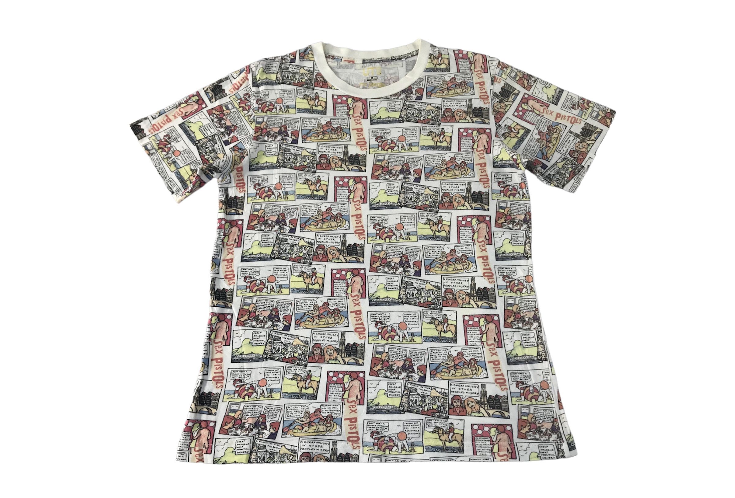Band Tees Sex Pistols Resinduals Comic Strip Over Printed Tee T-shirt Size M / US 6-8 / IT 42-44 - 1 Thumbnail