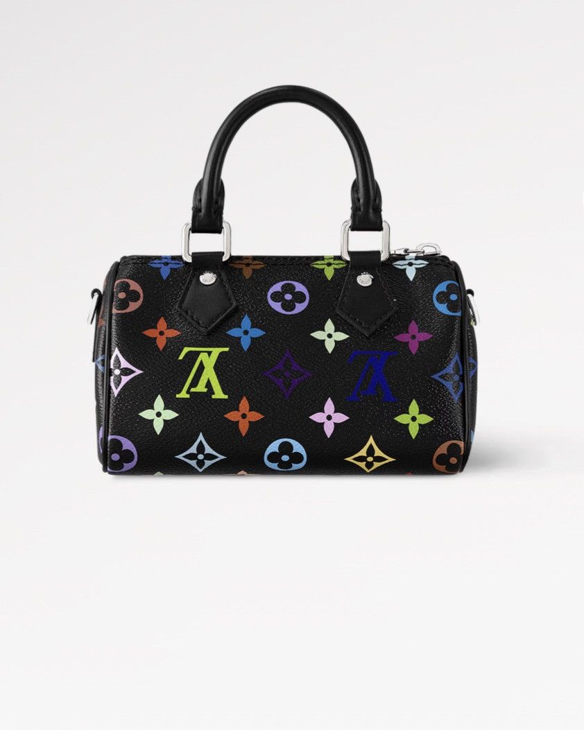 Louis Vuitton 2024 Louis Vuitton x Murakami Nano Speedy Multi Color Black Size ONE SIZE - 3 Thumbnail