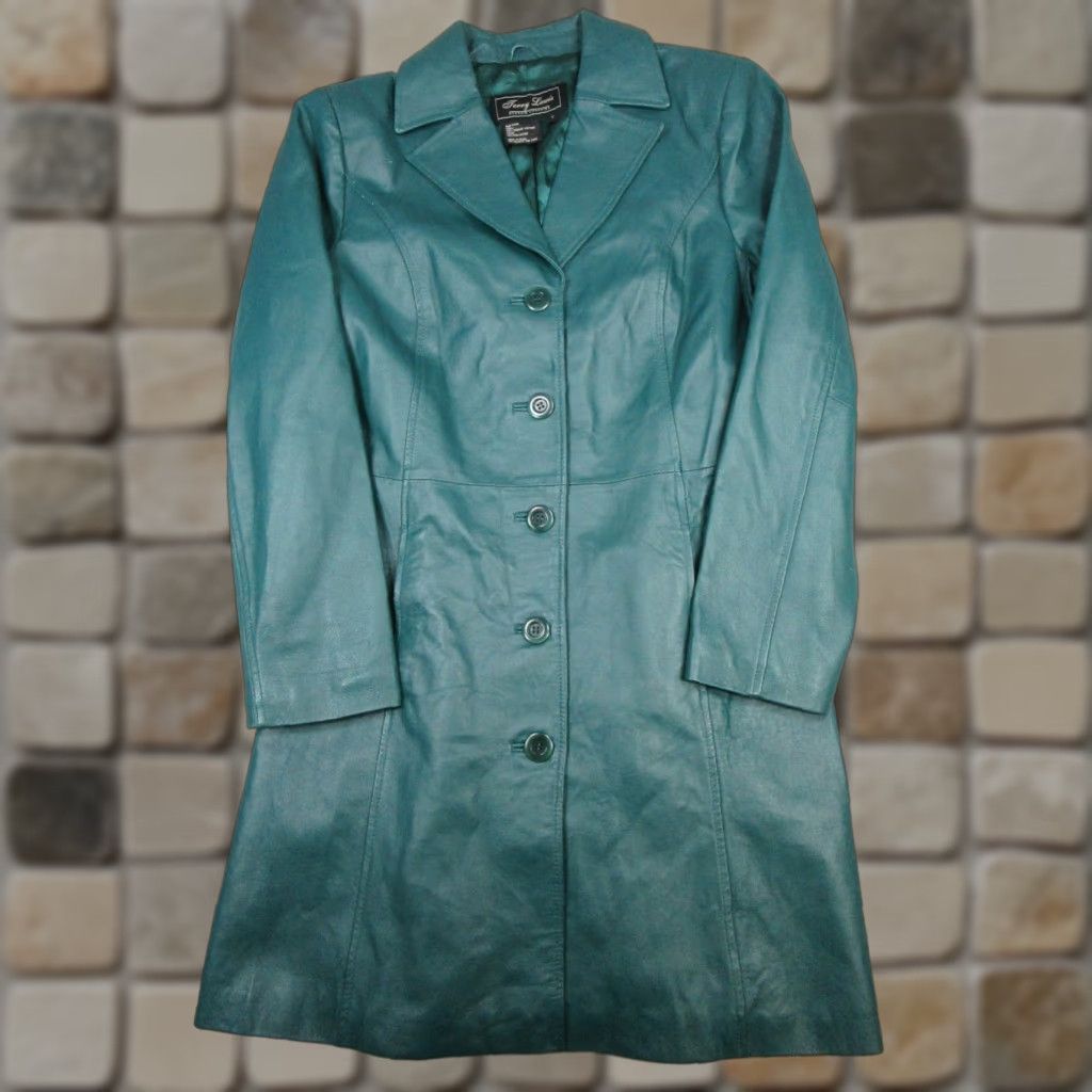 Vintage VINTAGE Jerry Lewis Jacket Small Green Leather y2k Matrix Womens Size S / US 4 / IT 40 - 1 Thumbnail