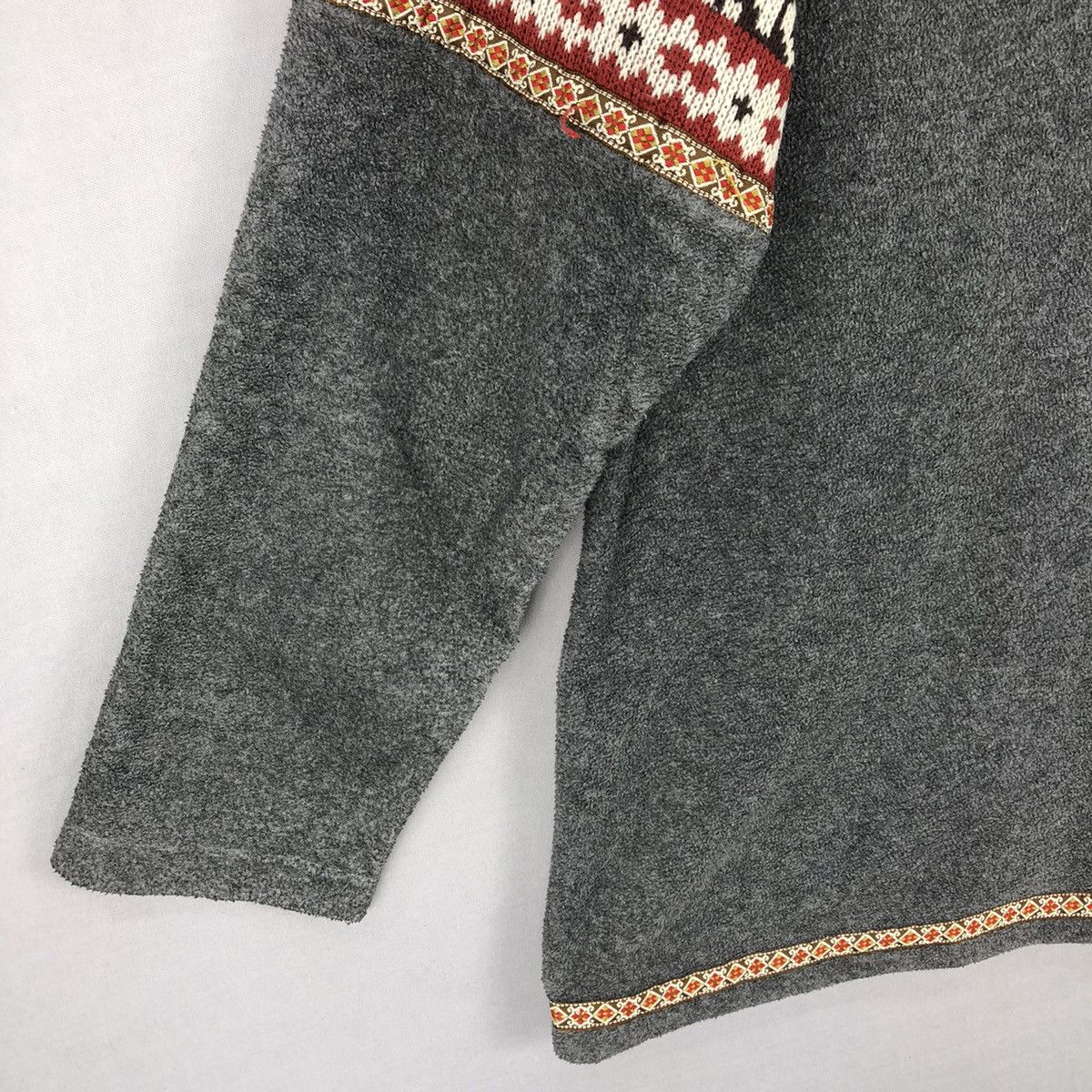 Native Vintage 90's Native Navajo Knit Art Fleece Zipper Jacket Size US S / EU 44-46 / 1 - 6 Thumbnail