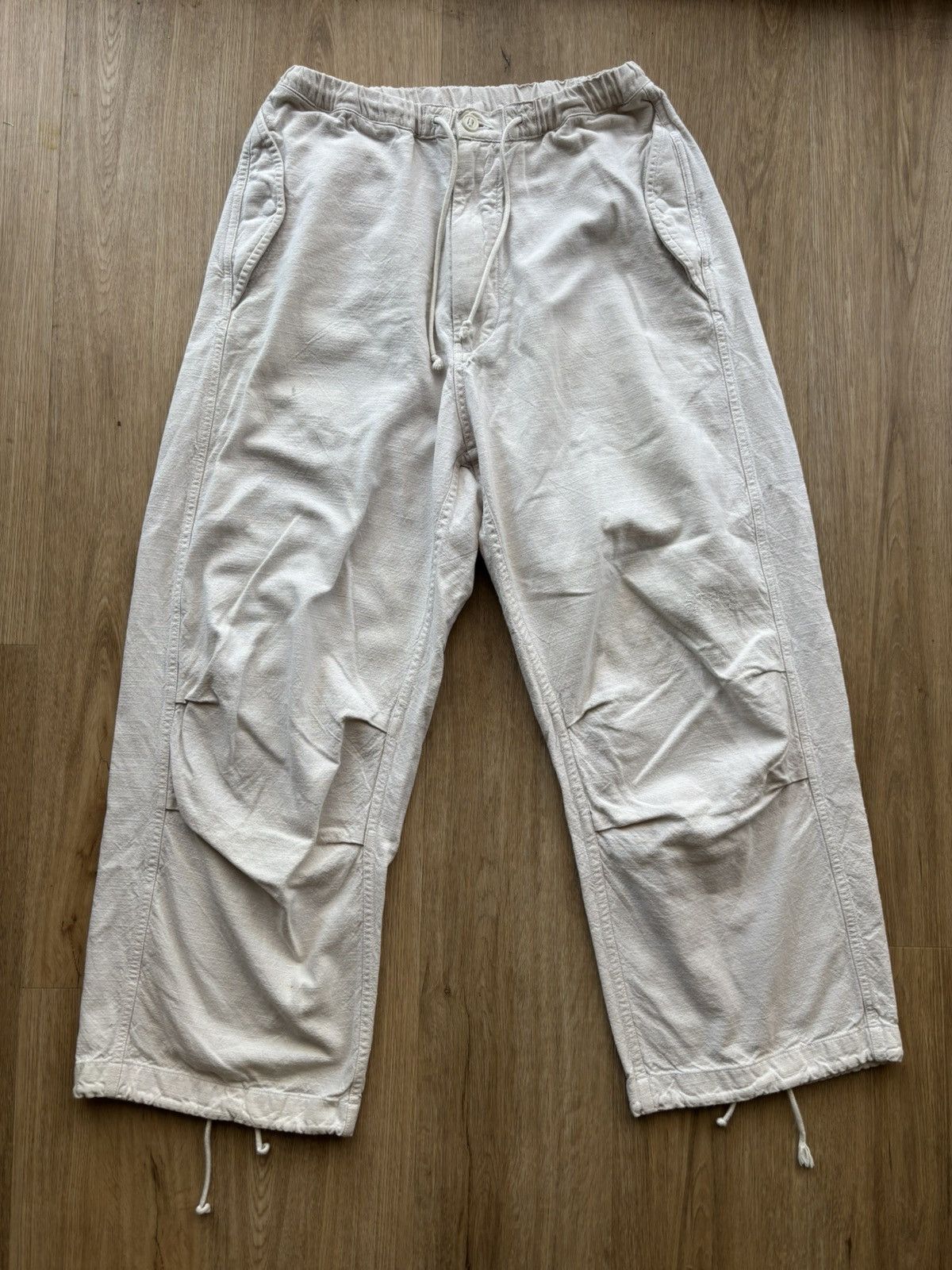 Story Mfg. Story MFG. Ecru Slab Paco Pants | Grailed
