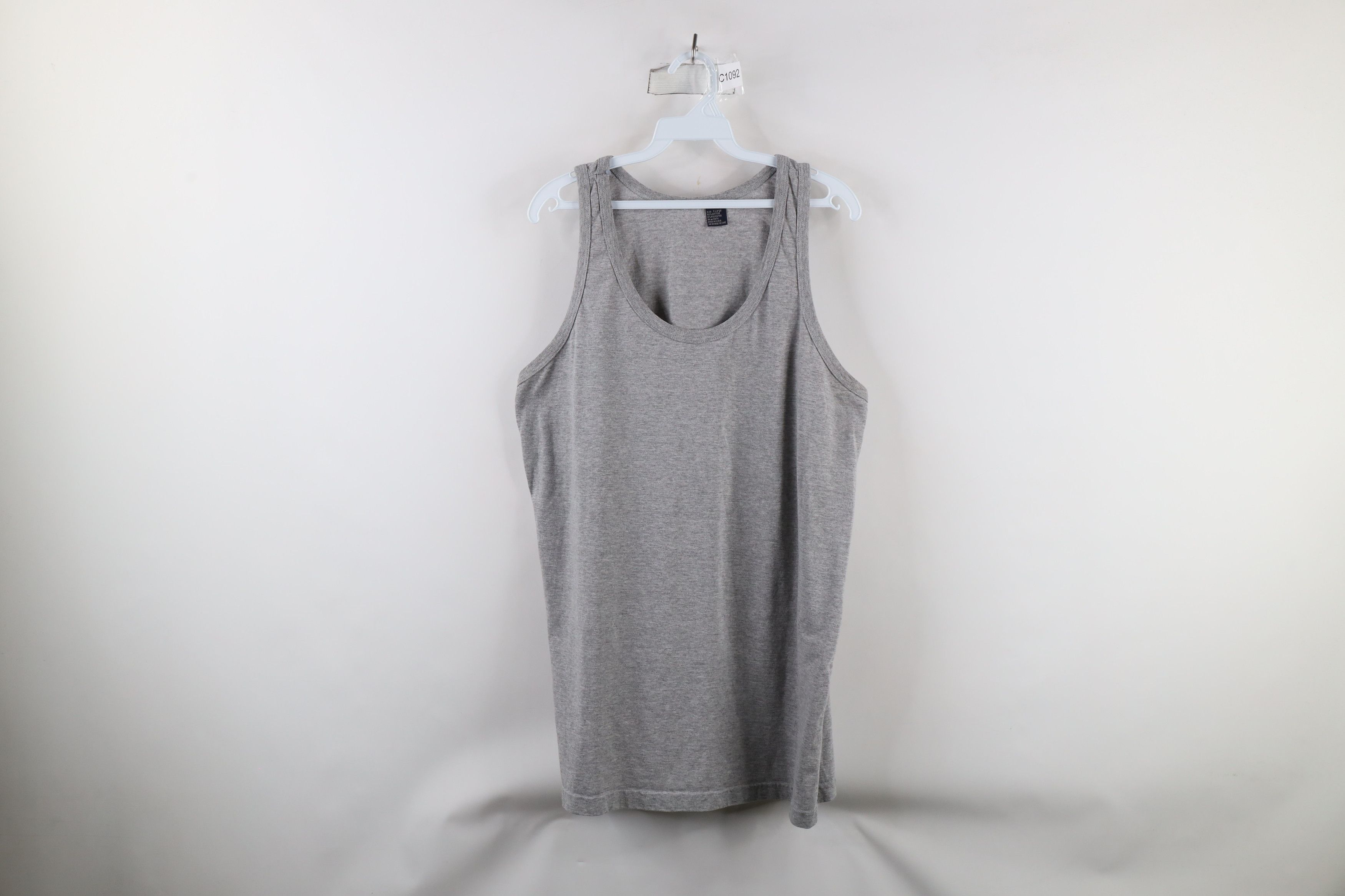 Vintage Vintage 90s Streetwear Blank Tank Top T-Shirt Heather Gray Size US XL / EU 56 / 4 - 1 Thumbnail
